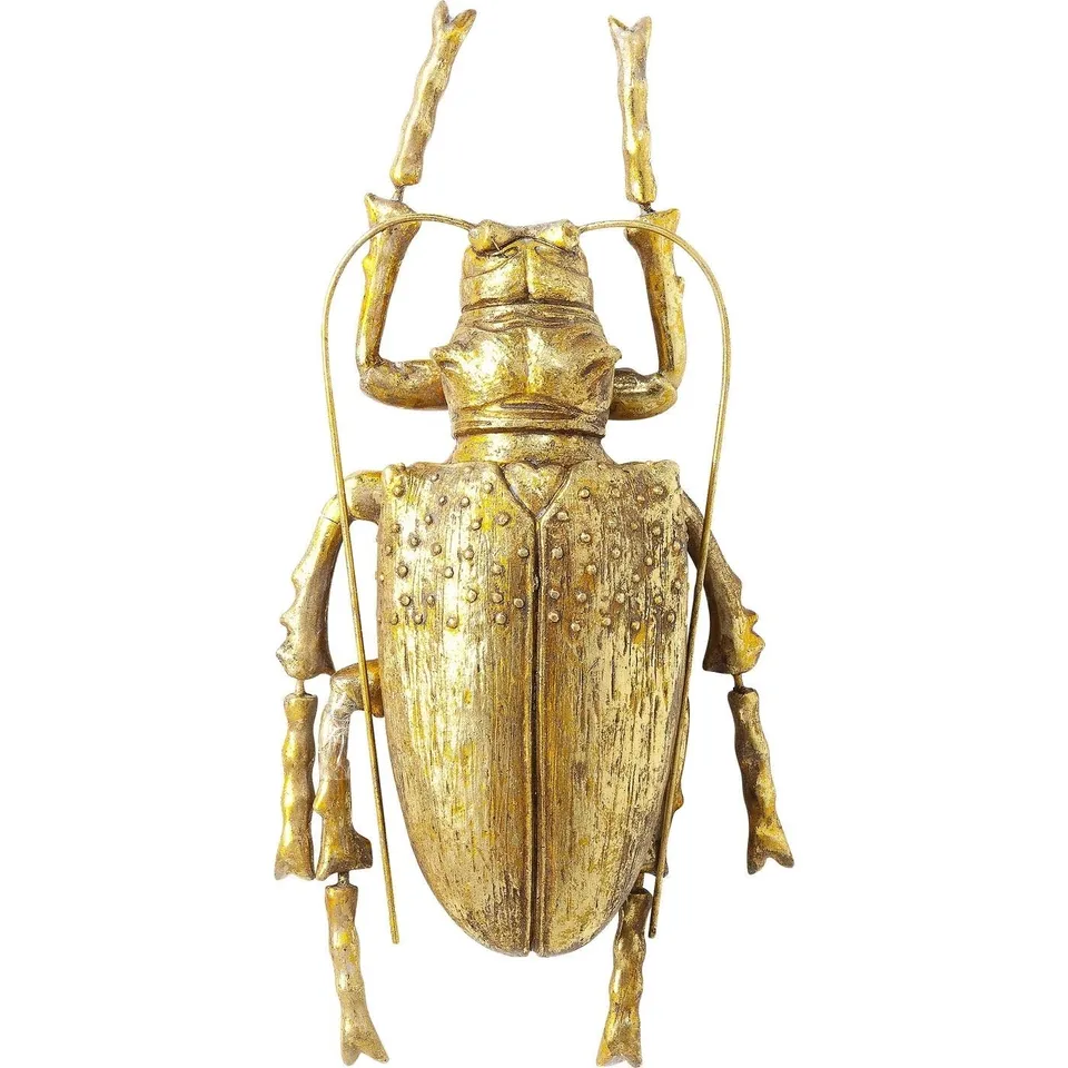 kare-design-longicorn-beetle-wandschmuck-gold-7x15x27-cm image 1