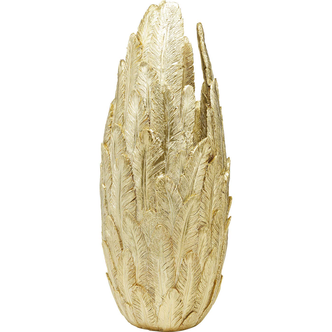 kare-design-feathers-bodenvase-gold-feder-design-vase-80x34x34-cm image 3