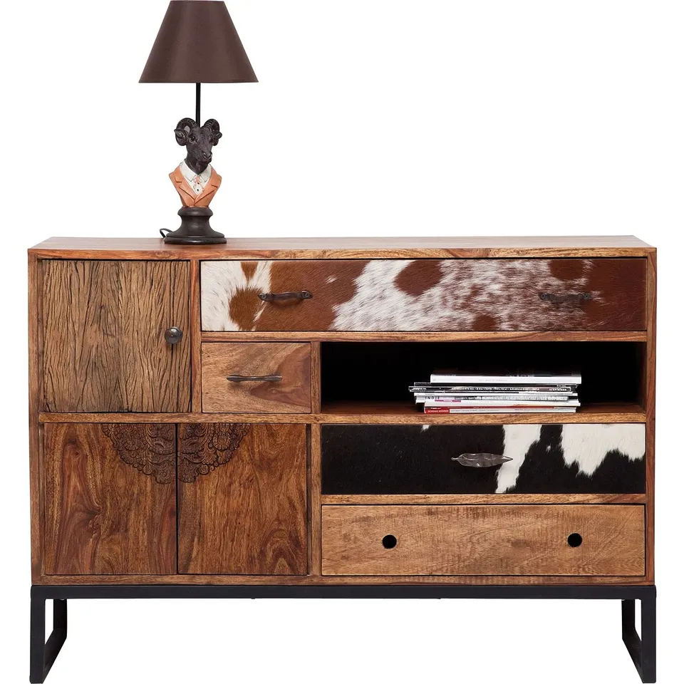 kare-design-rodeo-sideboard-kommode-braun-80x115x40-cm-mango-kuhfell image 1