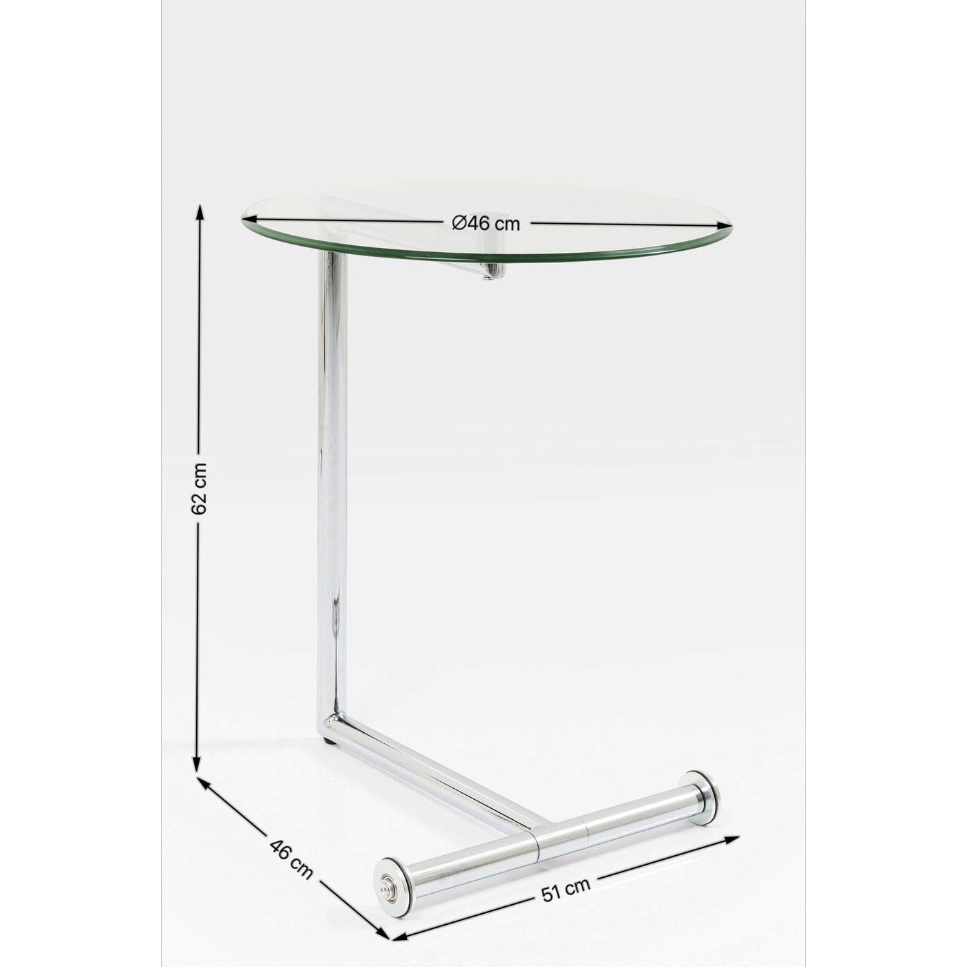 kare-design-beistelltisch-easy-living-chrom-rollbarer-glastisch-rund-63x46x46-cm image 3