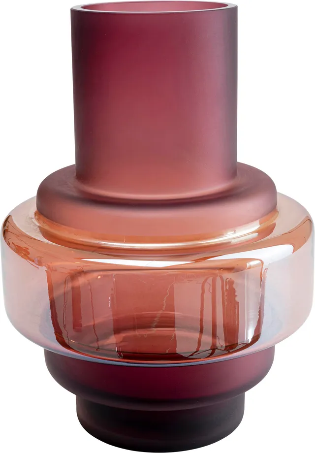 kare-design-vase-rosie-rot-24-cm-mundgeblasene-glas-tischvase-wasserfest image 1