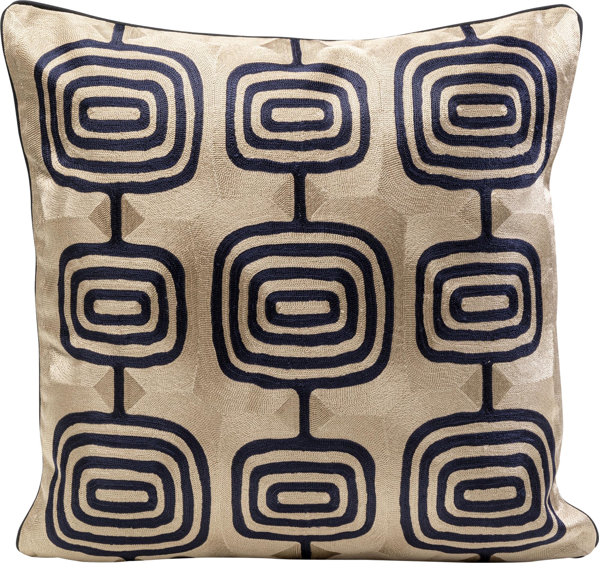 kare-design-kissen-catena-square-beige-schwarz-50x50-cm image 1