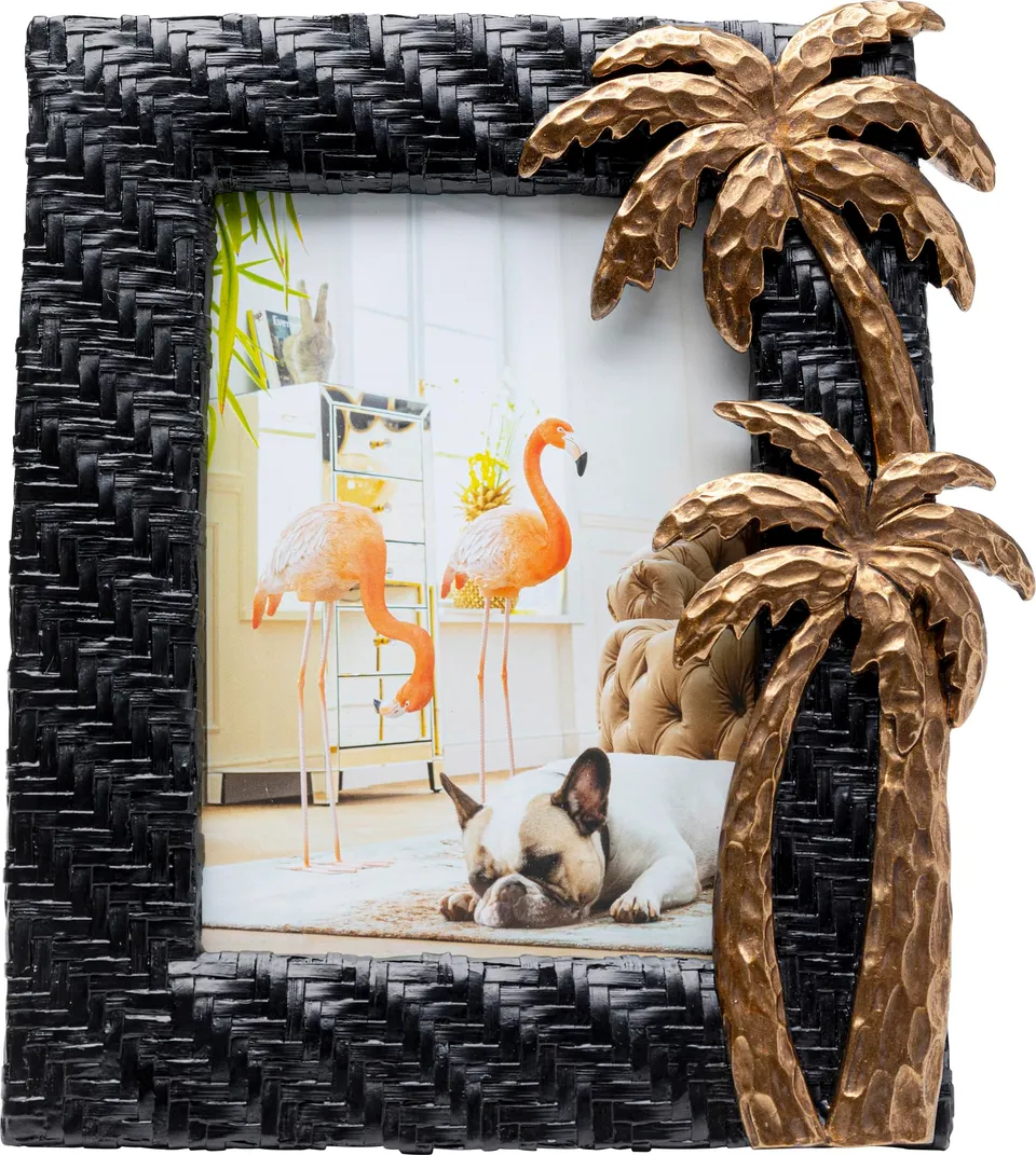 kare-design-bilderrahmen-palm-beach-13x18-cm-standbilderrahmen-schwarz-gold image 1