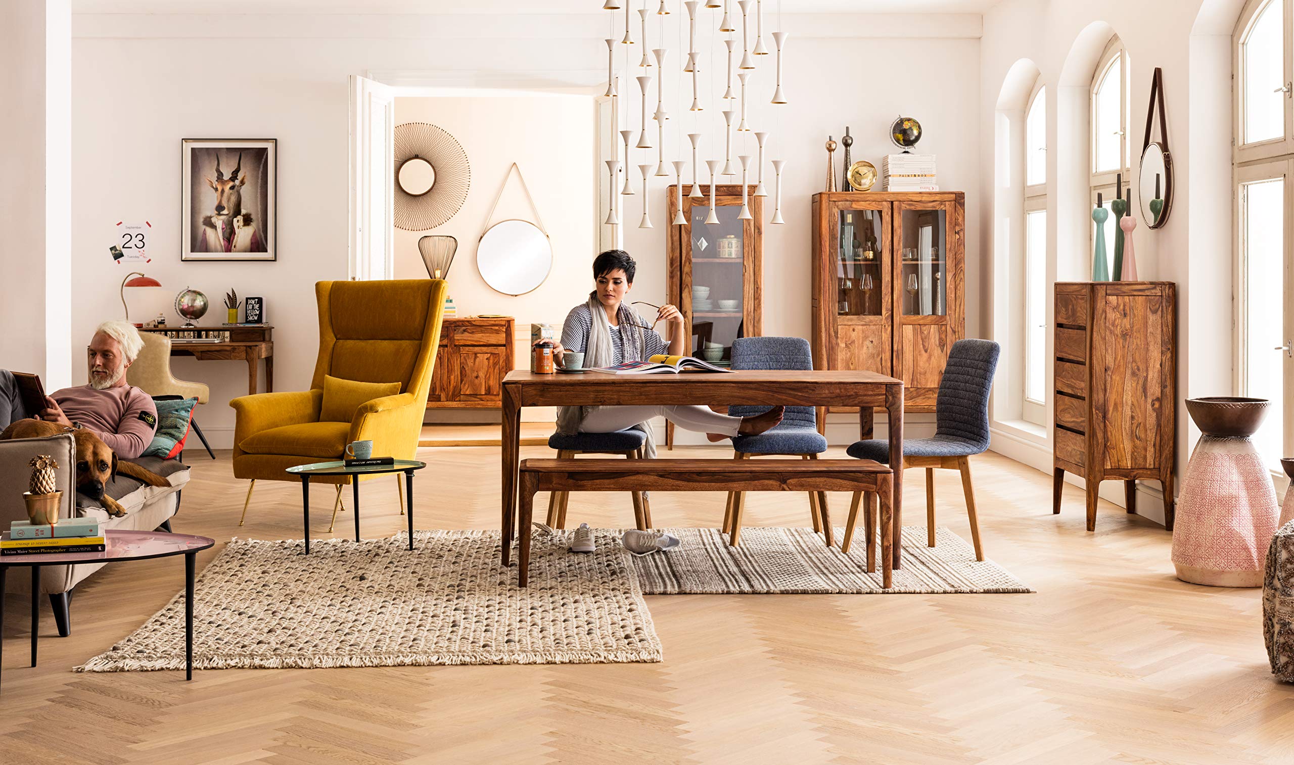 kare-design-tisch-brooklyn-nature-esszimmertisch-massivholz-braun-76x200x100-cm image 2