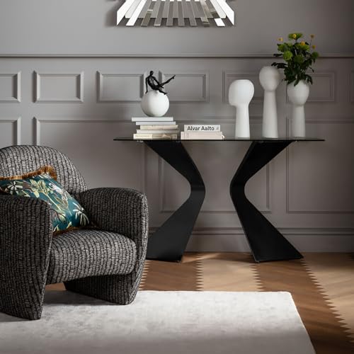 kare-design-gloria-konsole-schwarz-stahlgestell-glasplatte-140x45-cm image 6