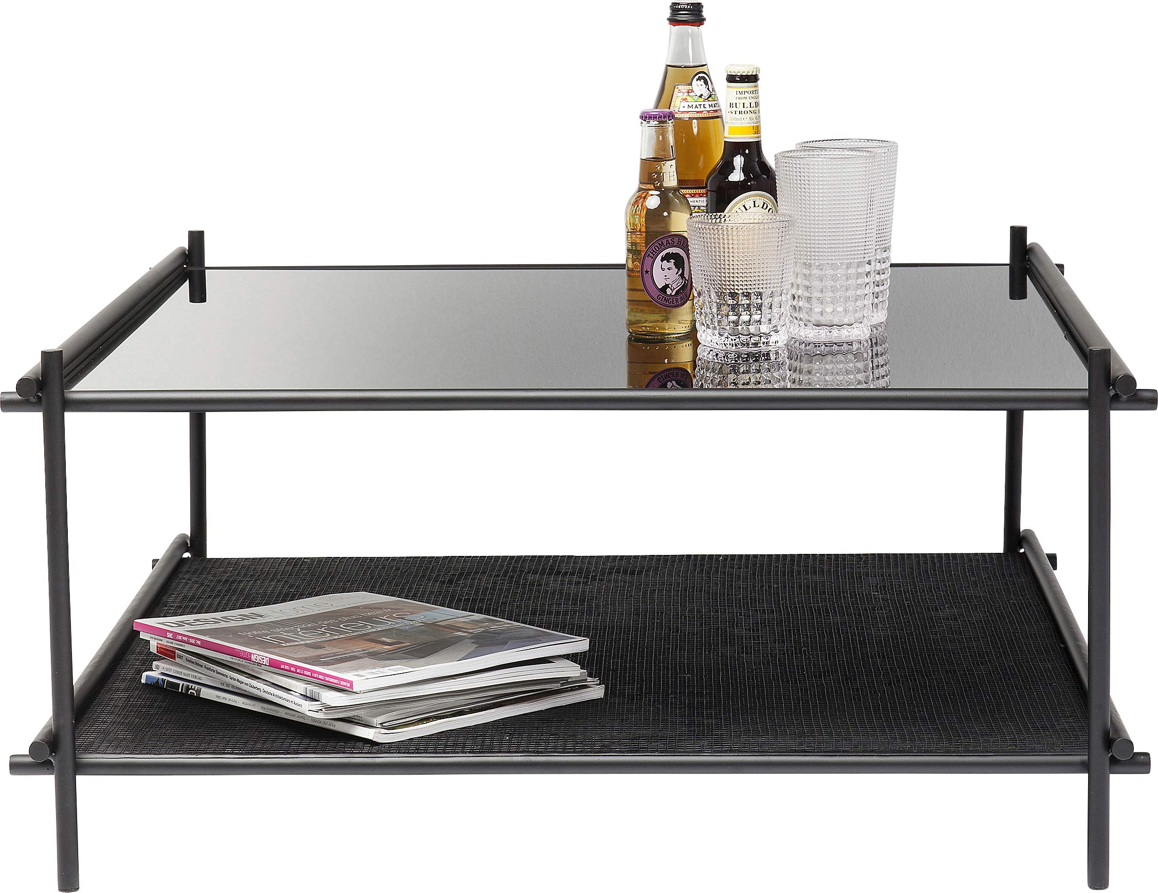 kare-design-couchtisch-mesh-80x80-cm-schwarz-mit-pvc-netzablage image 3