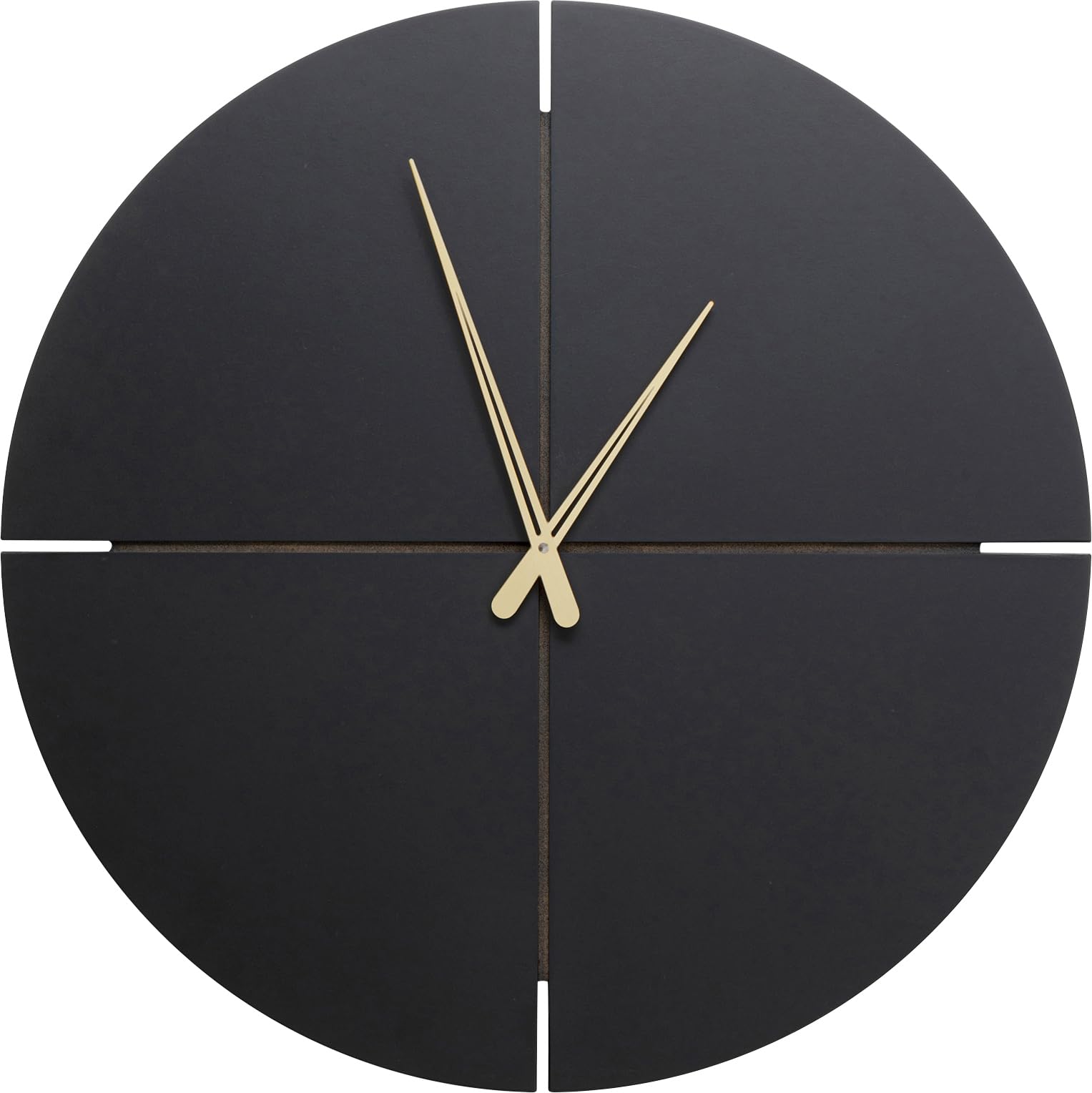 kare-design-andrea-wanduhr-schwarz-gold-60-cm-rund image 1