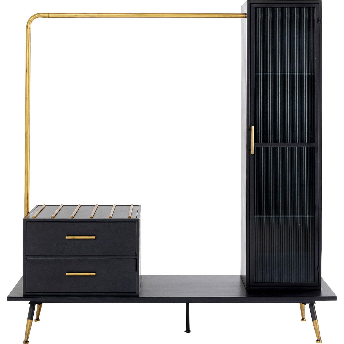 kare-design-la-gomera-garderobenschrank-schwarz-garderobe-stahl-holz-glas-mit-2- image 1