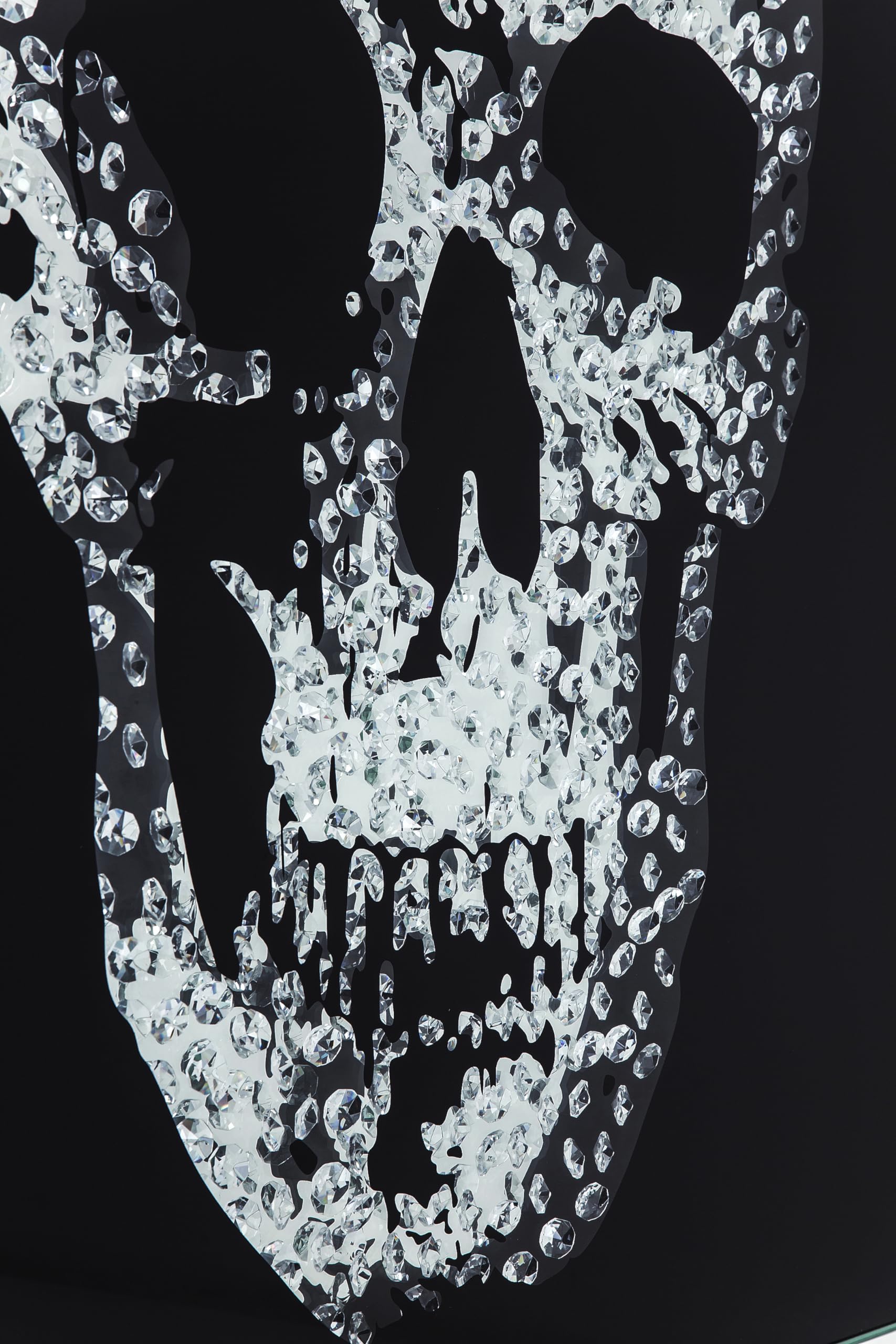 kare-design-frame-mirror-skull-glasbild-totenkopf-schwarz-silber-100x100x4-5-cm image 6