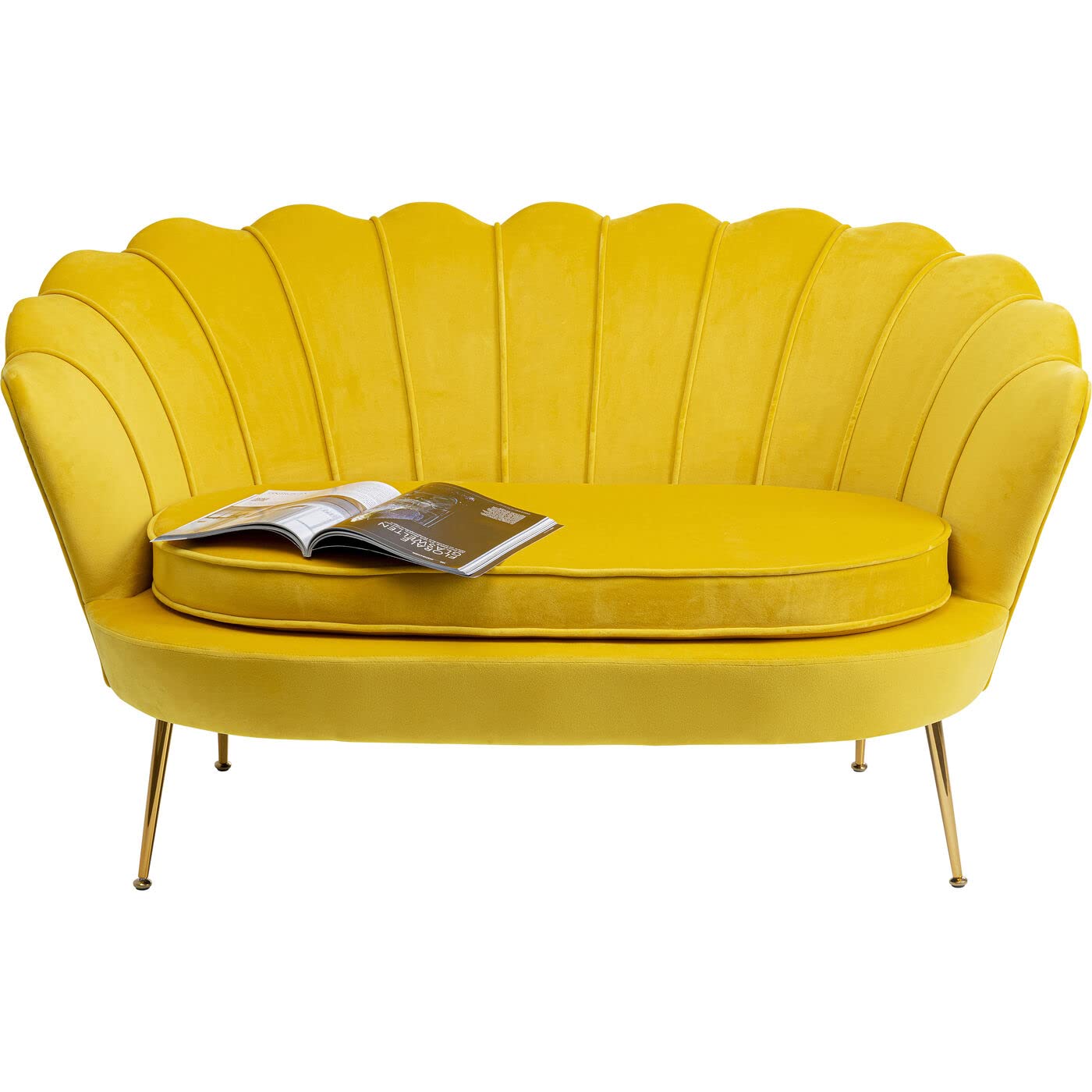 kare-design-sofa-water-lily-gelb-2-sitzer-132cm-samtoptik image 4