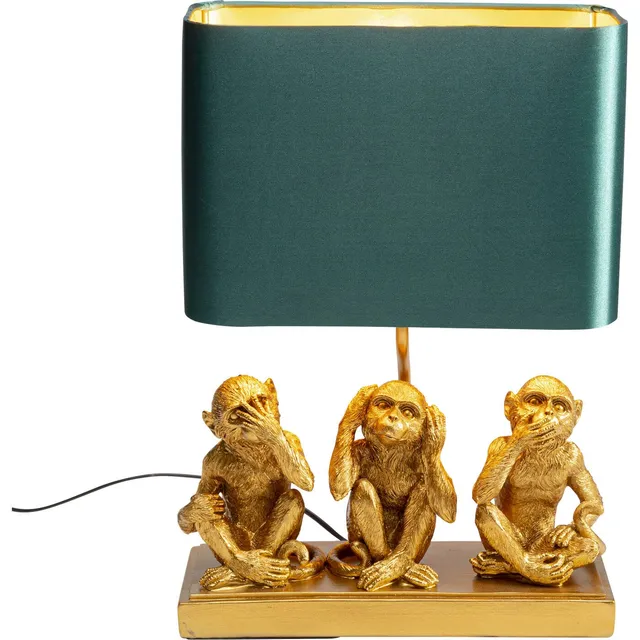 kare-design-tischleuchte-animal-three-monkey-gold-44cm image 1