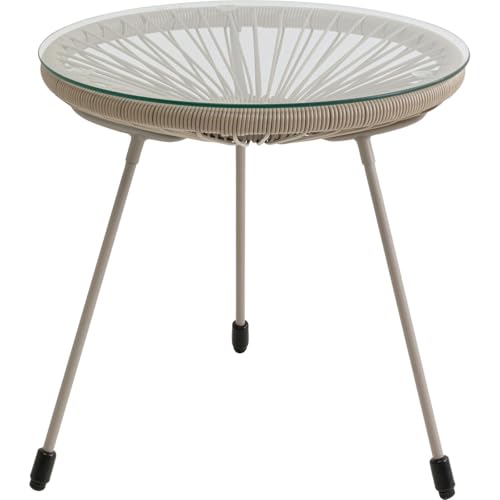 kare-design-acapulco-mono-beistelltisch-greige-runder-glastisch-indoor-outdoor-r image 7