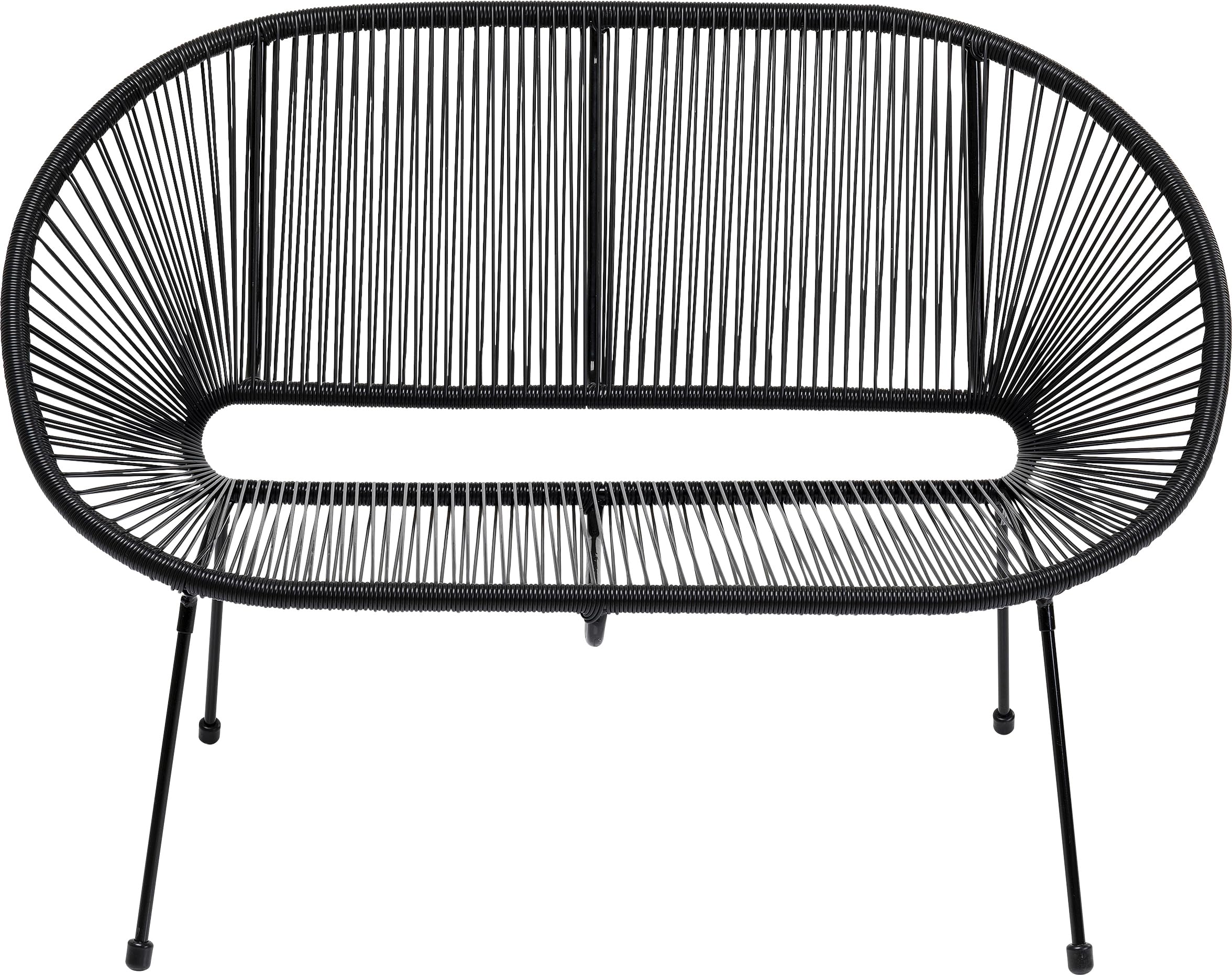 kare-design-bank-acapulco-mono-schwarz-indoor-outdoor-2-personen image 1