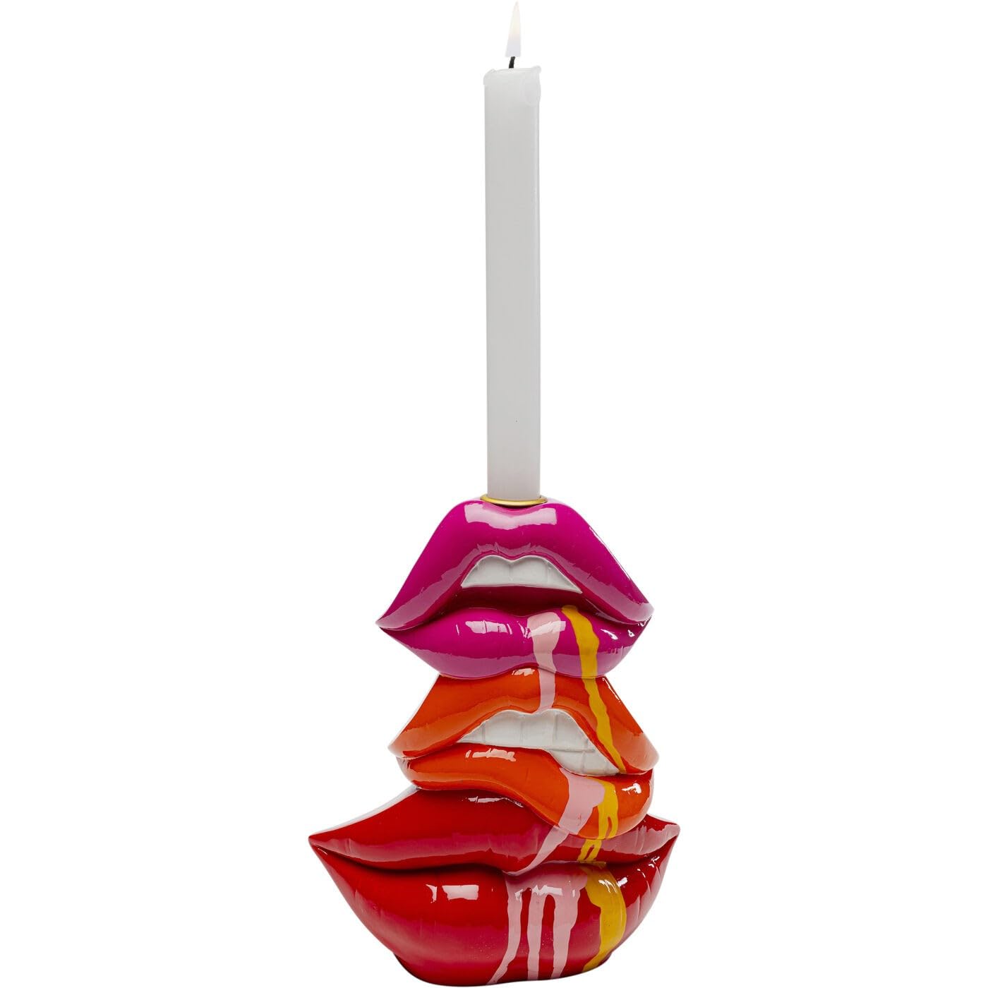 kare-design-lips-kerzenst-nder-rot-lippen-f-r-stabkerzen-17-x-21-x-7-cm image 1