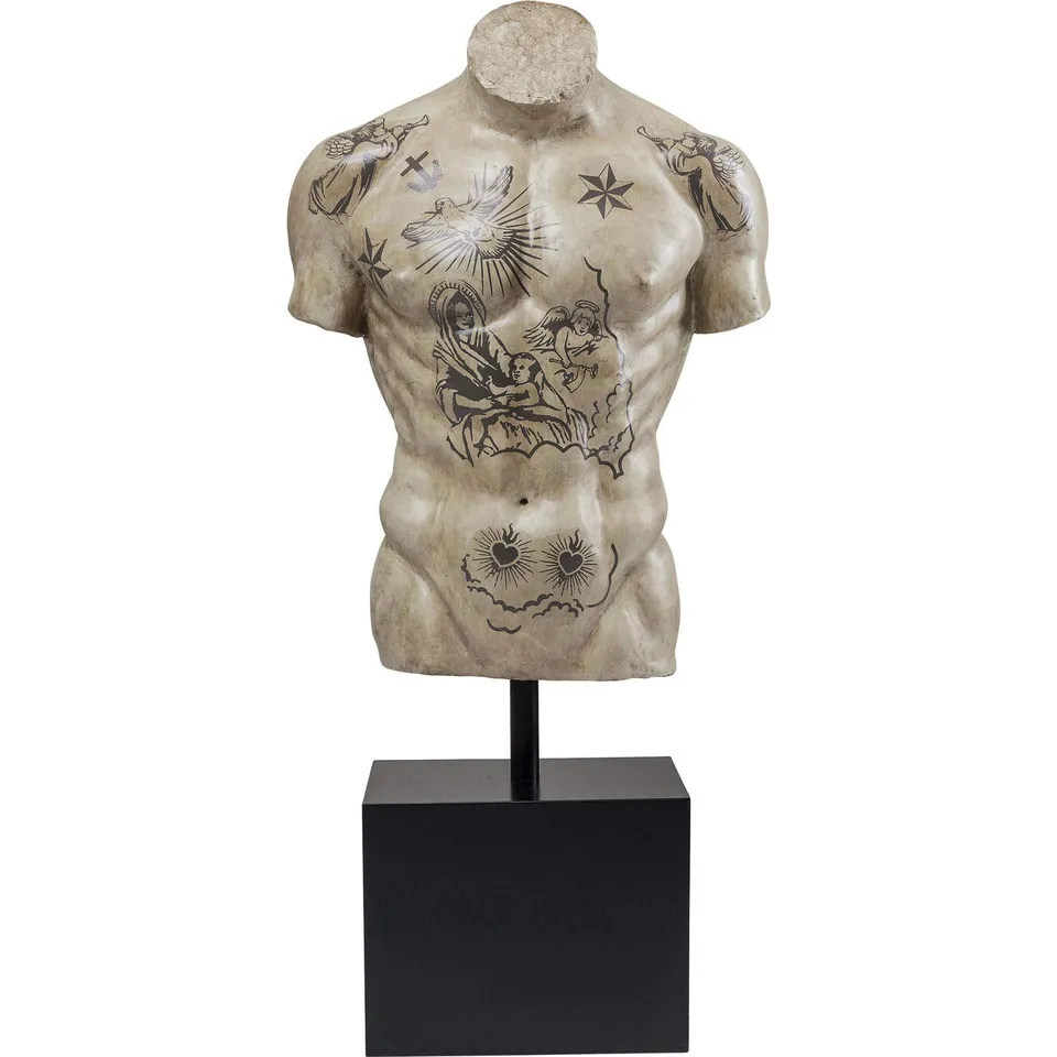 kare-design-torso-tattoo-deko-objekt-xl-125x63x35-cm-skulptur-kunststein image 1