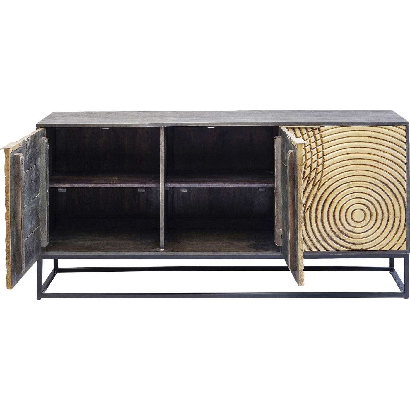kare-design-sideboard-circulo-gold-massivholz-sideboard-80x160x40-cm image 8