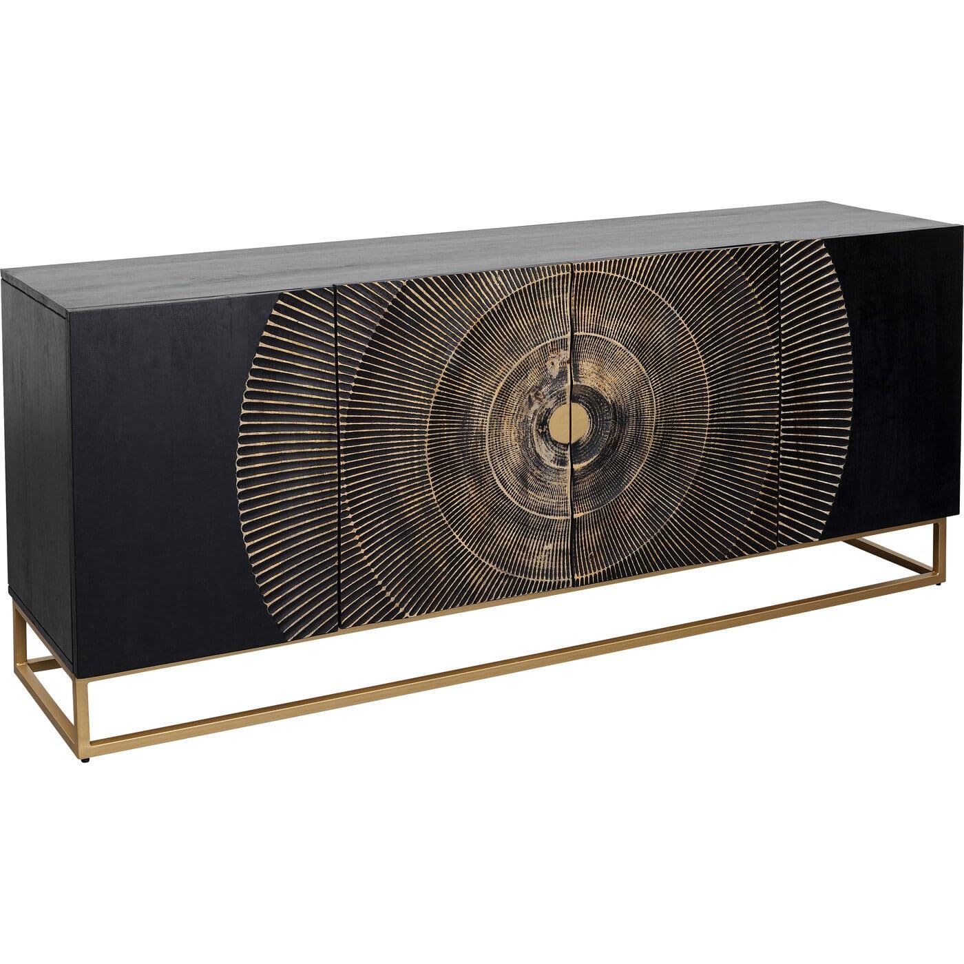 kare-design-sideboard-madeira-dunkel-4-t-rer-177x75-cm-schwarz image 5