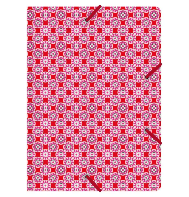 cedon-sammelmappe-de-luxe-a4-kachel-rosa-rot-24x32-cm image 1