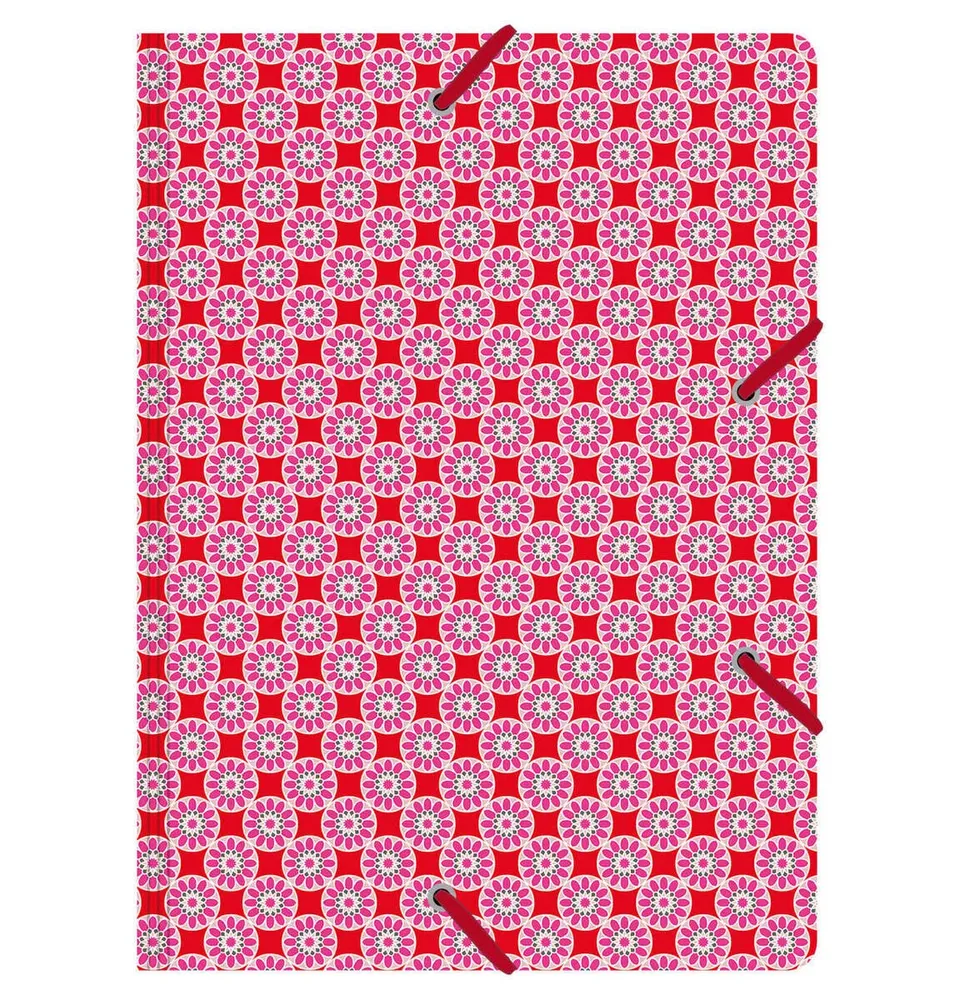 cedon-sammelmappe-de-luxe-a4-kachel-rosa-rot-24x32-cm image 1