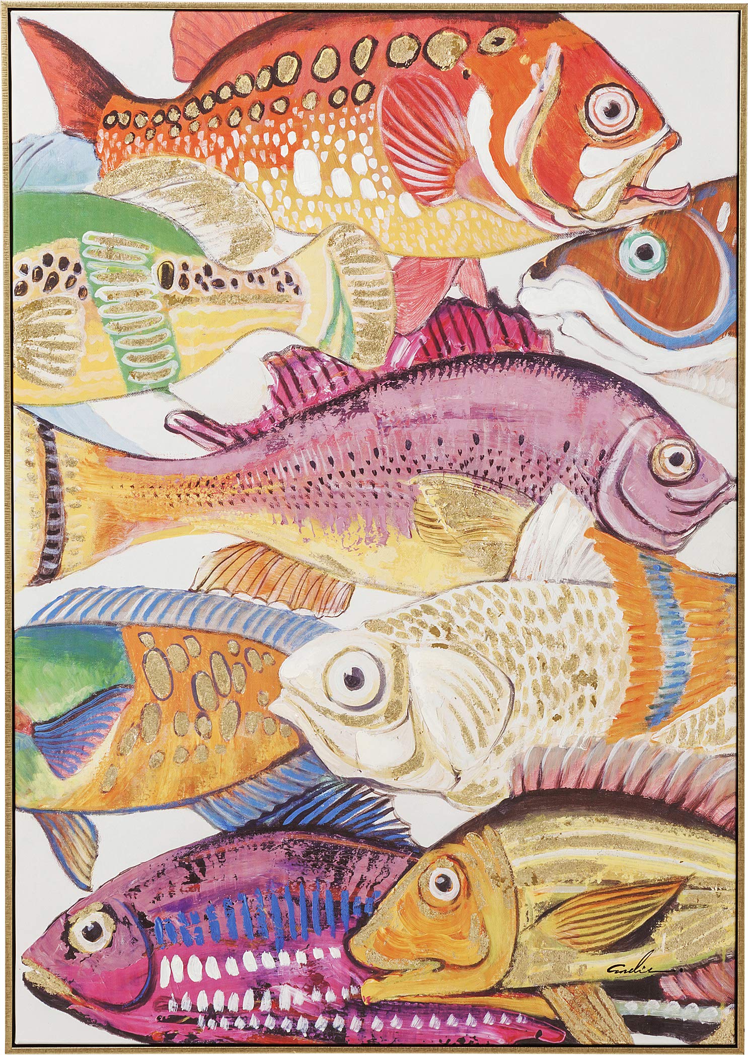 kare-design-leinwandbild-fish-meeting-one-mehrfarbig-2er-set-canvas-50x40-cm image 7