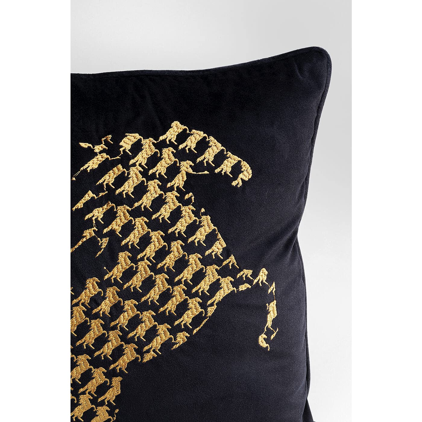 kare-design-kissen-caballo-45x45x10-cm-schwarz-gold-mit-stickerei image 4
