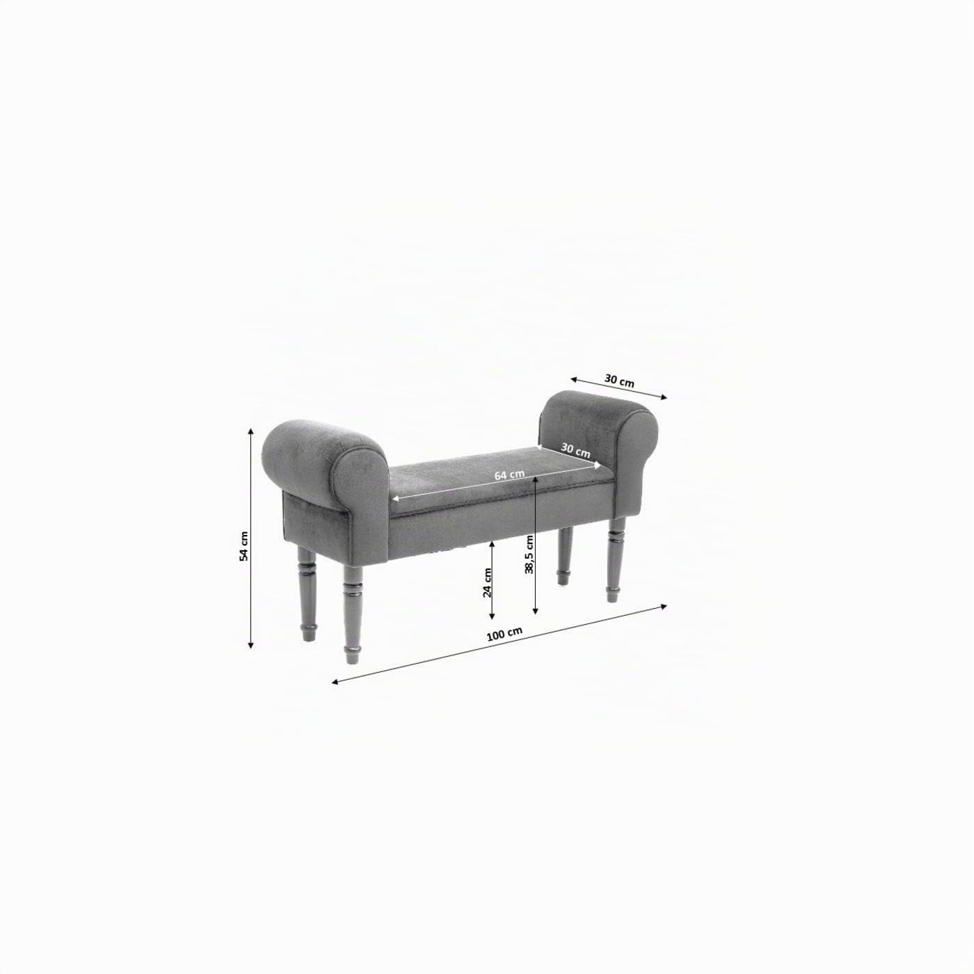 kare-design-wing-bank-grau-samtoptik-mit-schwarzen-f-en image 3