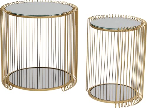 kare-design-wire-double-beistelltisch-2er-set-gold-45-cm-mit-spiegelglas image 7