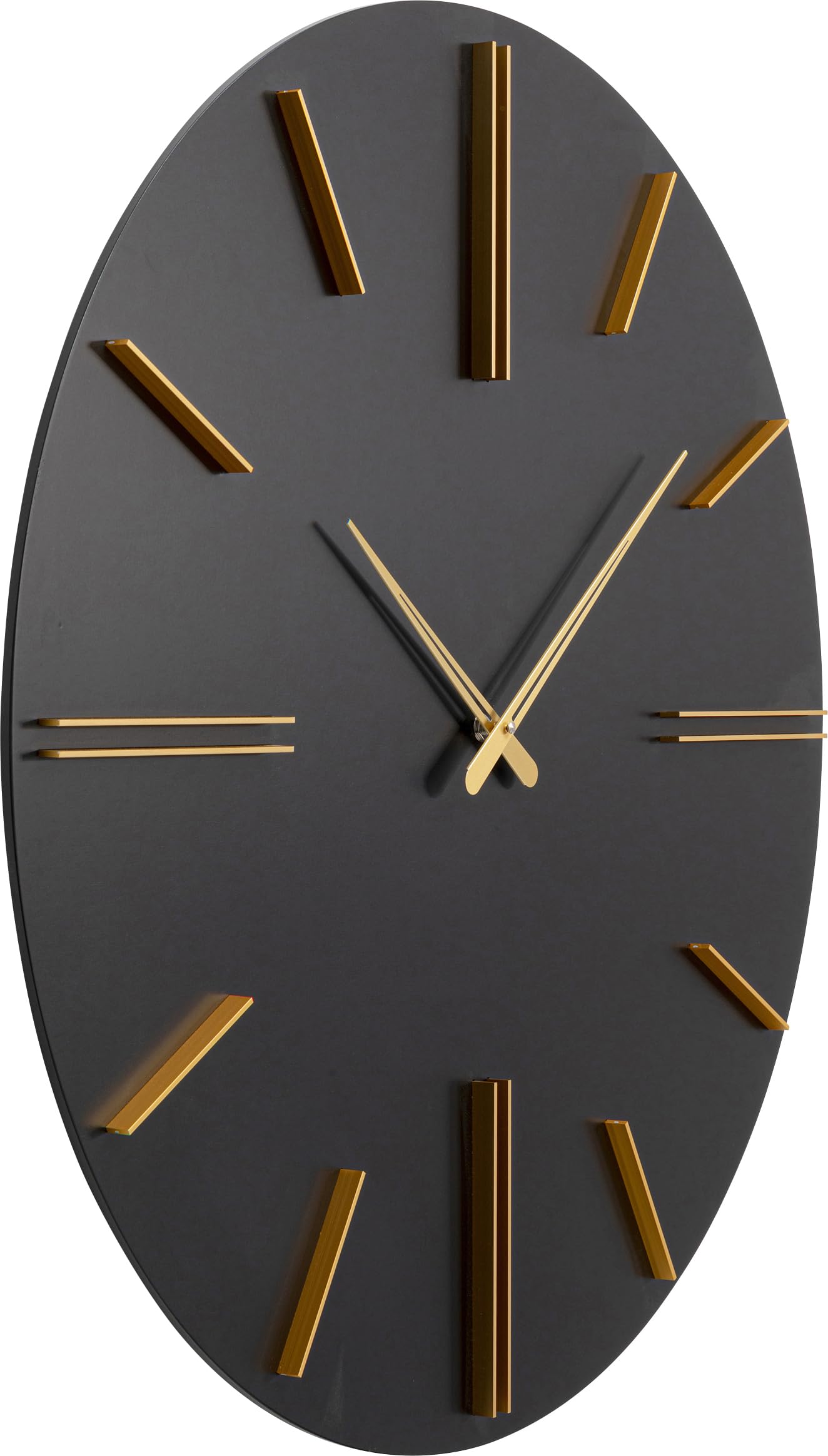 kare-design-wanduhr-luca-schwarz-gold-70-cm-aluminium image 3