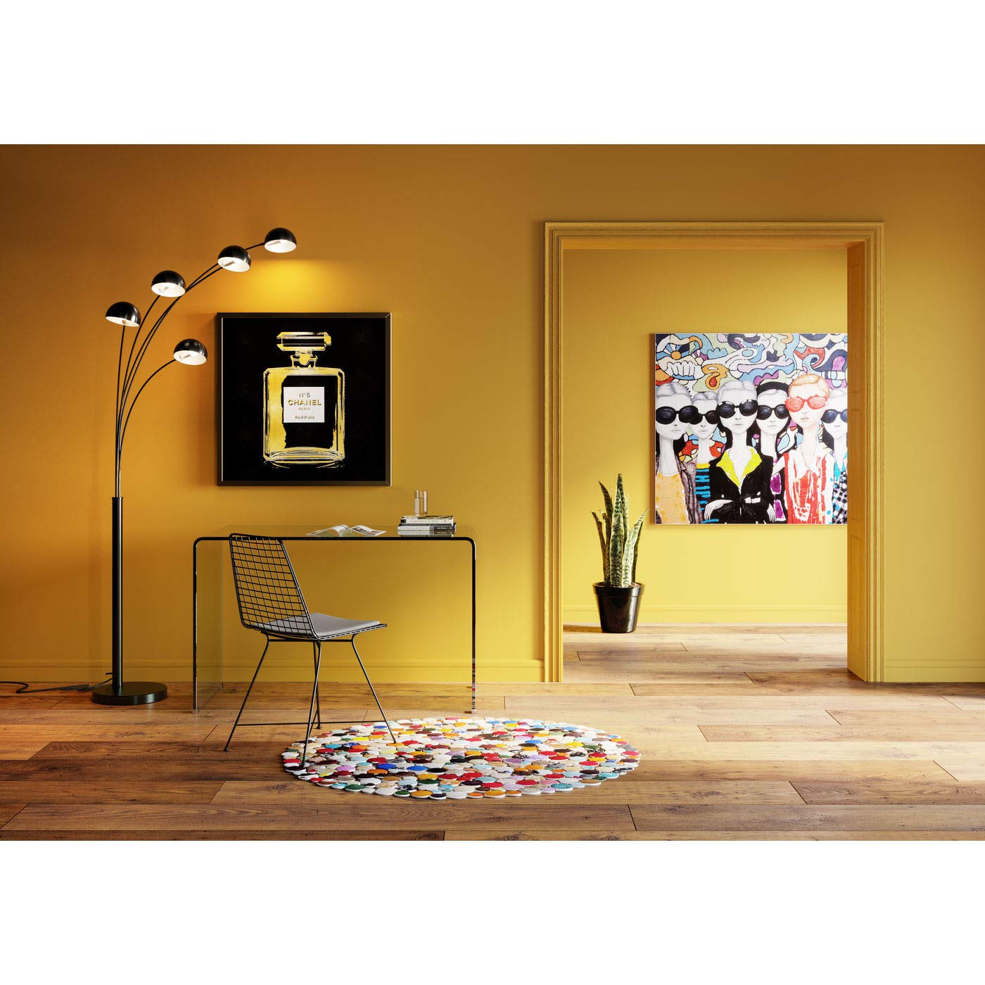 kare-design-stehleuchte-five-fingers-schwarz-215x85x108-cm-stahl image 3