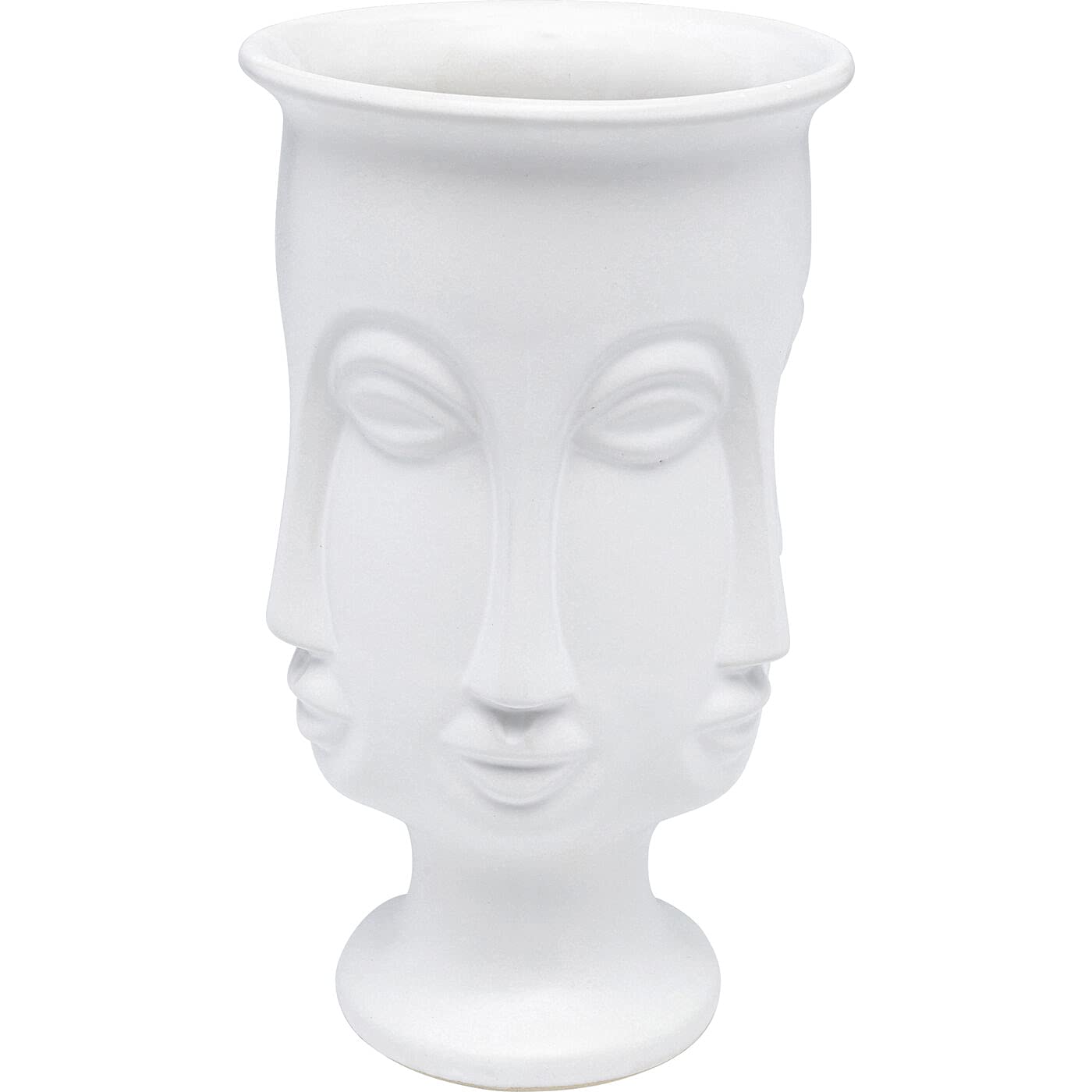 kare-design-deko-vase-caras-blumenvase-wei-27-cm-keramik image 1