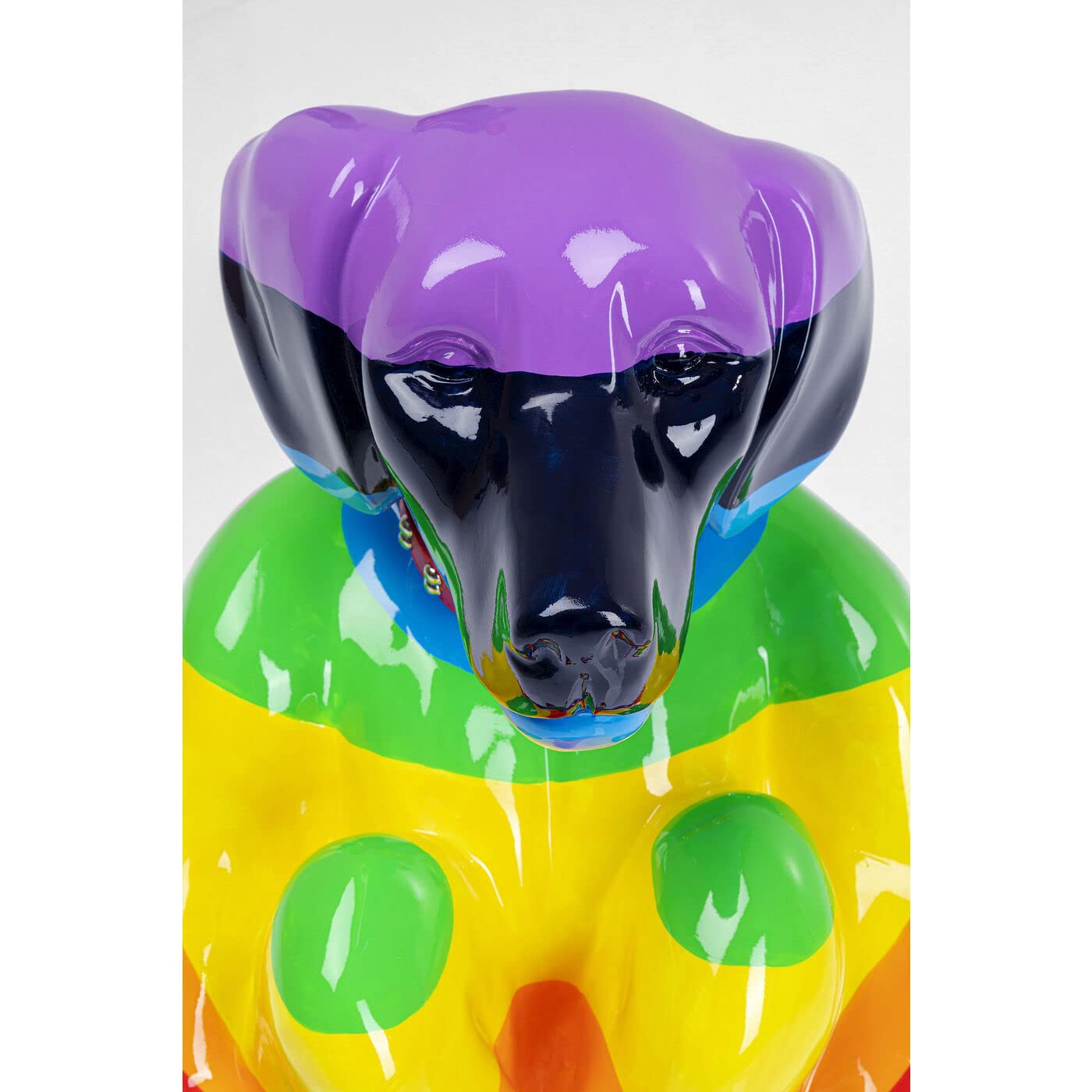 kare-design-deko-figur-sitting-dog-rainbow-mehrfarbig-80x45x66-cm image 5
