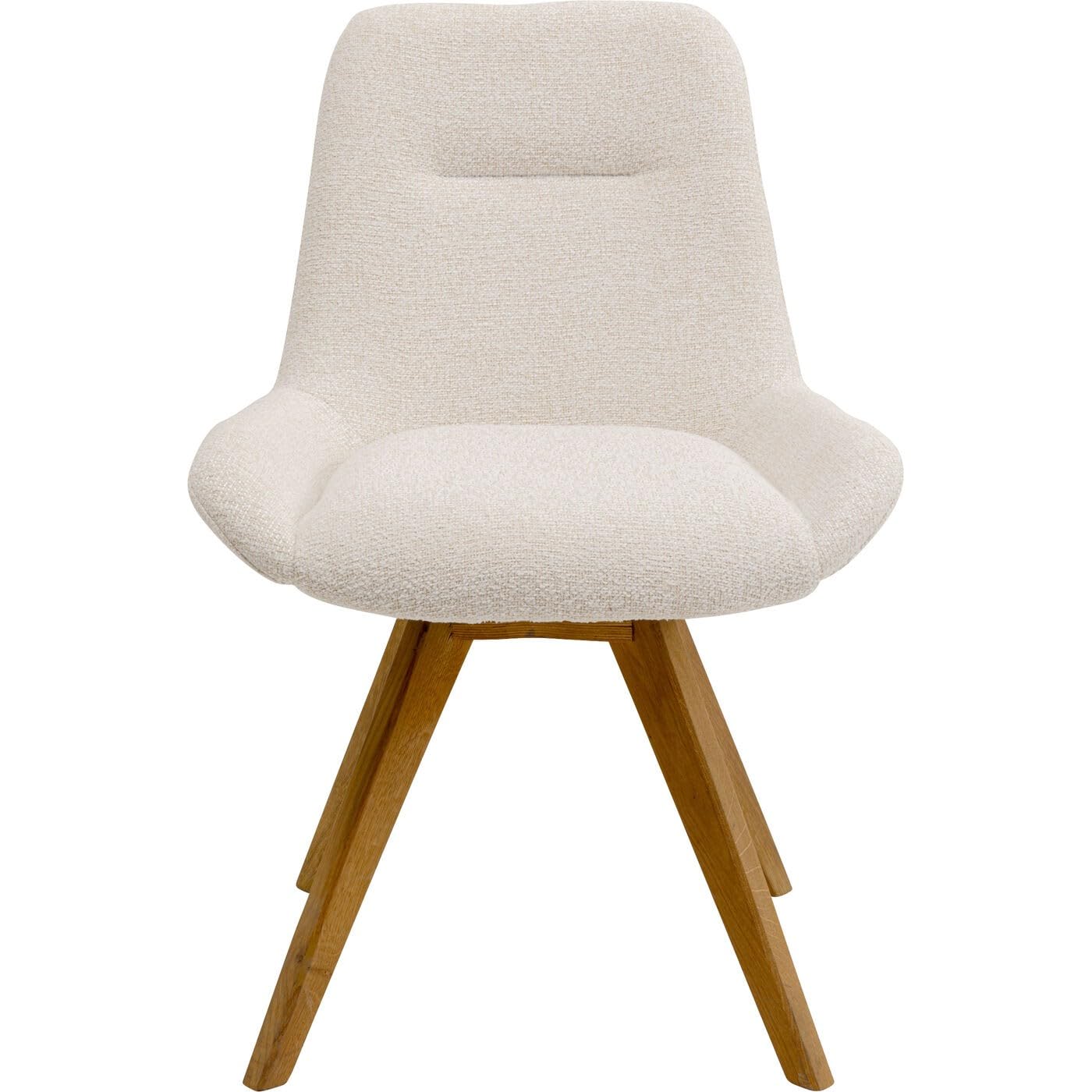 kare-design-drehstuhl-broadway-wood-creme-boucl-wei-braun image 1