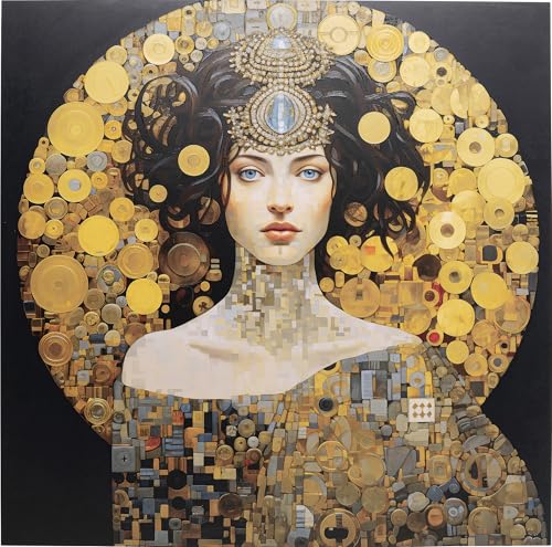 kare-design-glasbild-art-nouveau-lady-3d-mehrfarbig-80x80-cm image 6