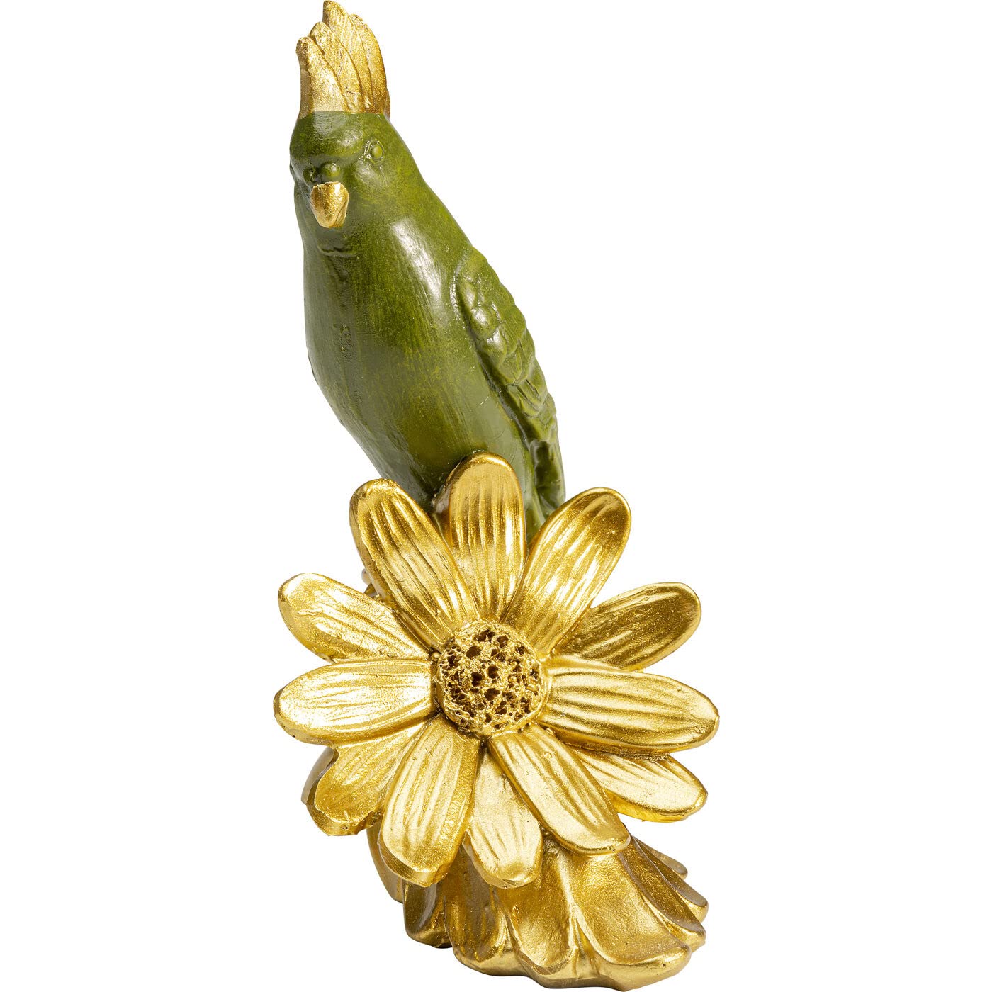 kare-design-flower-parrot-deko-figur-gold-gr-n-13x13x8-cm image 3
