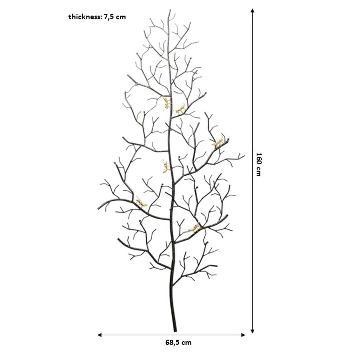 kare-design-ants-on-a-tree-wandgarderobe-xl-160x69x8-cm-schwarz-gold image 3