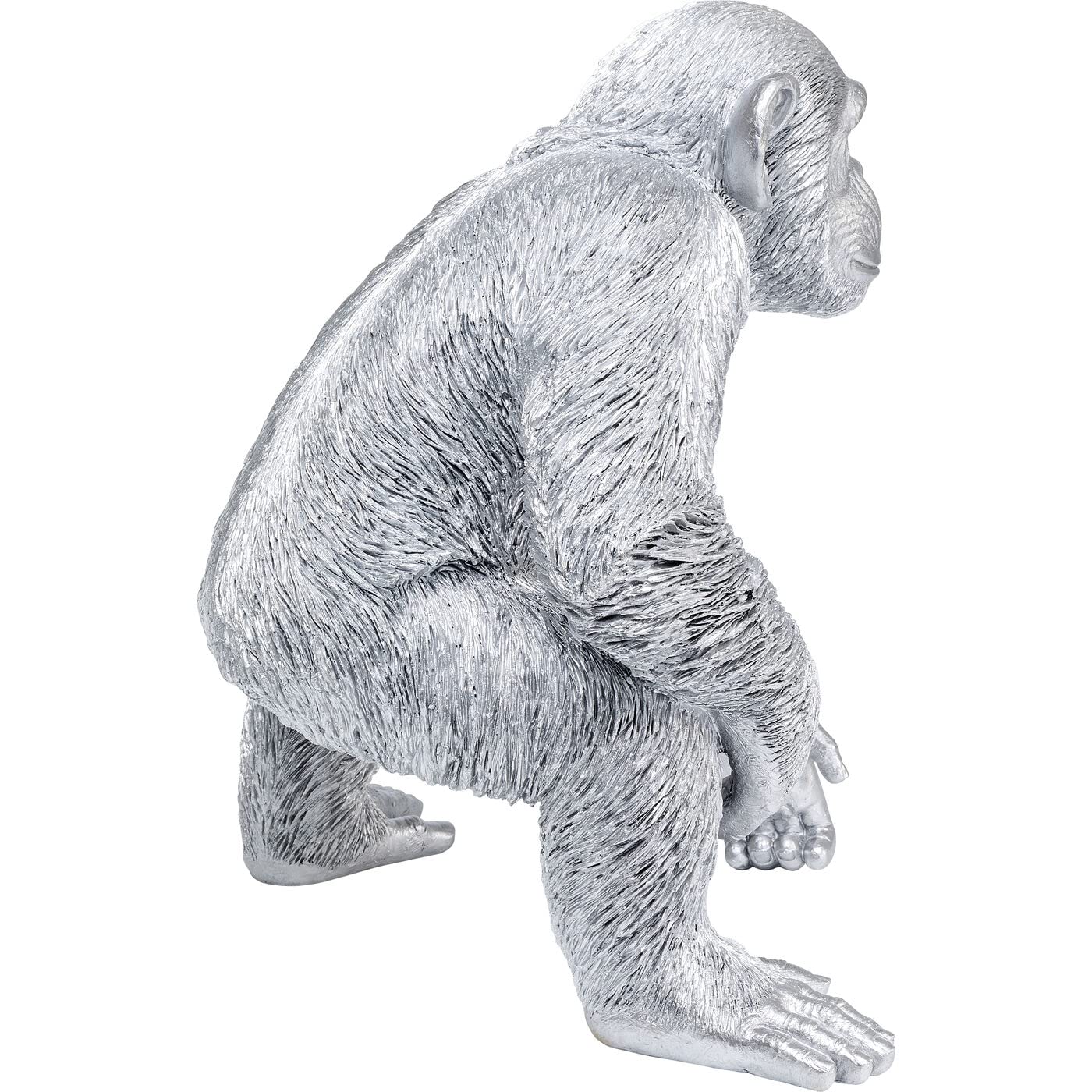 kare-design-deko-figur-playing-ape-silber-50cm-kunststein-xl image 3