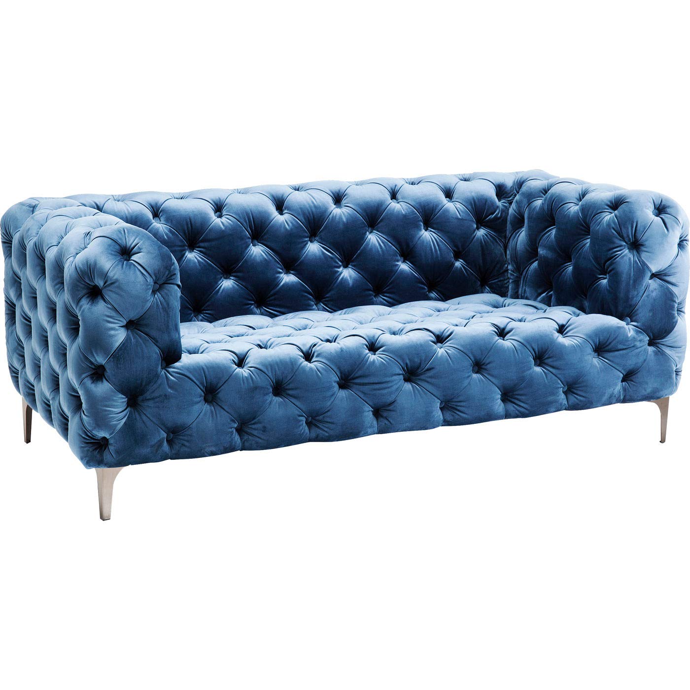 kare-design-sofa-look-2-sitzer-blau-samtoptik-77x178x90-cm image 4