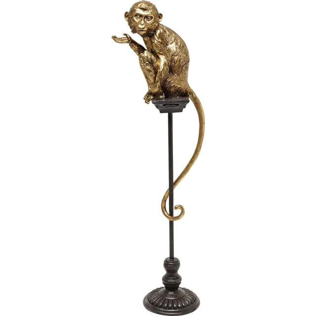kare-design-deko-objekt-circus-monkey-109x32x21-cm-gold image 1