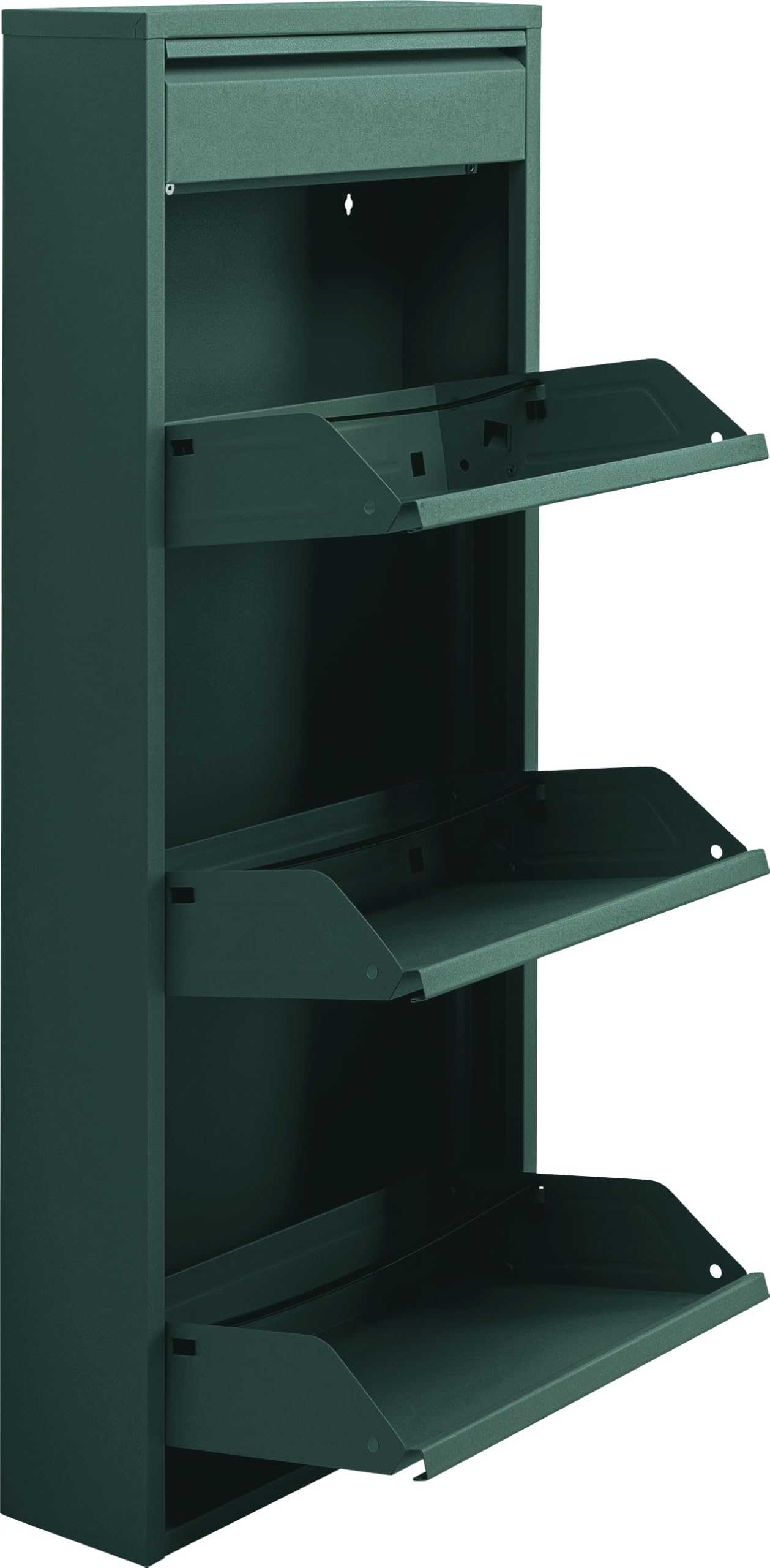 kare-design-schuhschrank-caruso-3-1-gr-n-schmal-119x50x15-cm image 5
