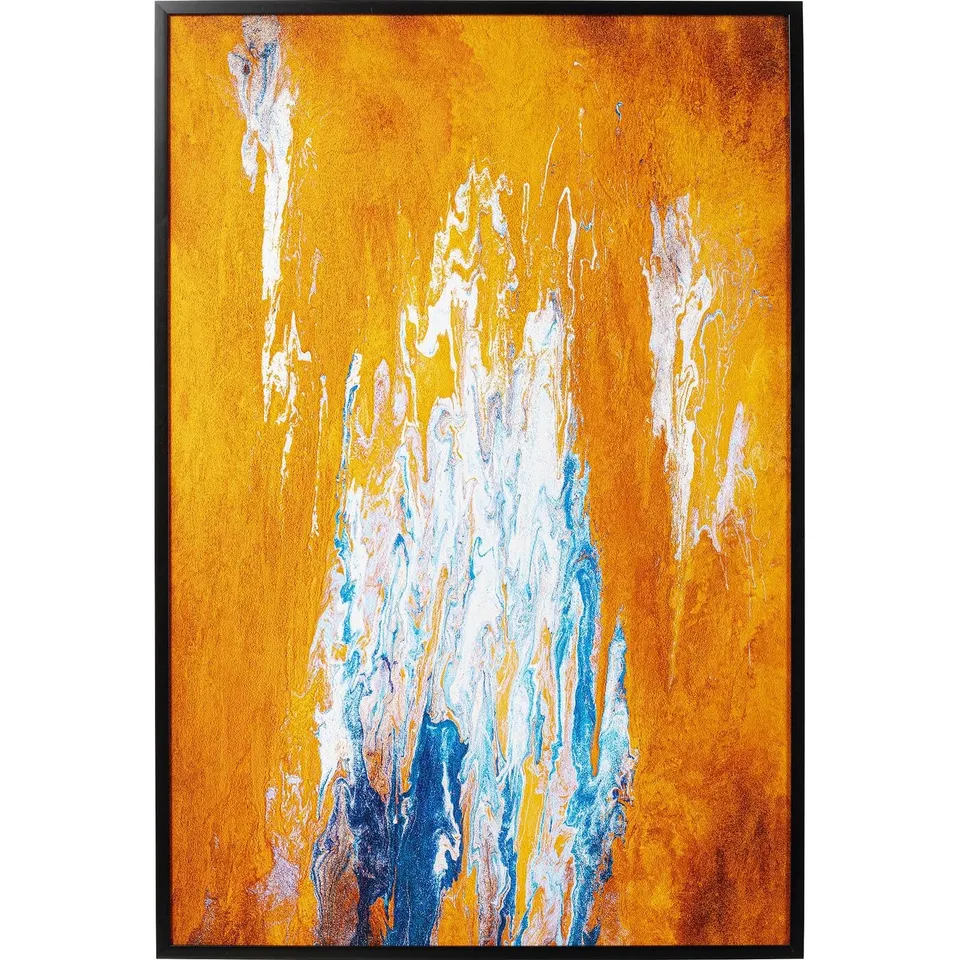 kare-design-artistas-wandbild-orange-leinwandbild-180x120-cm-mit-schwarzem-rahme image 1