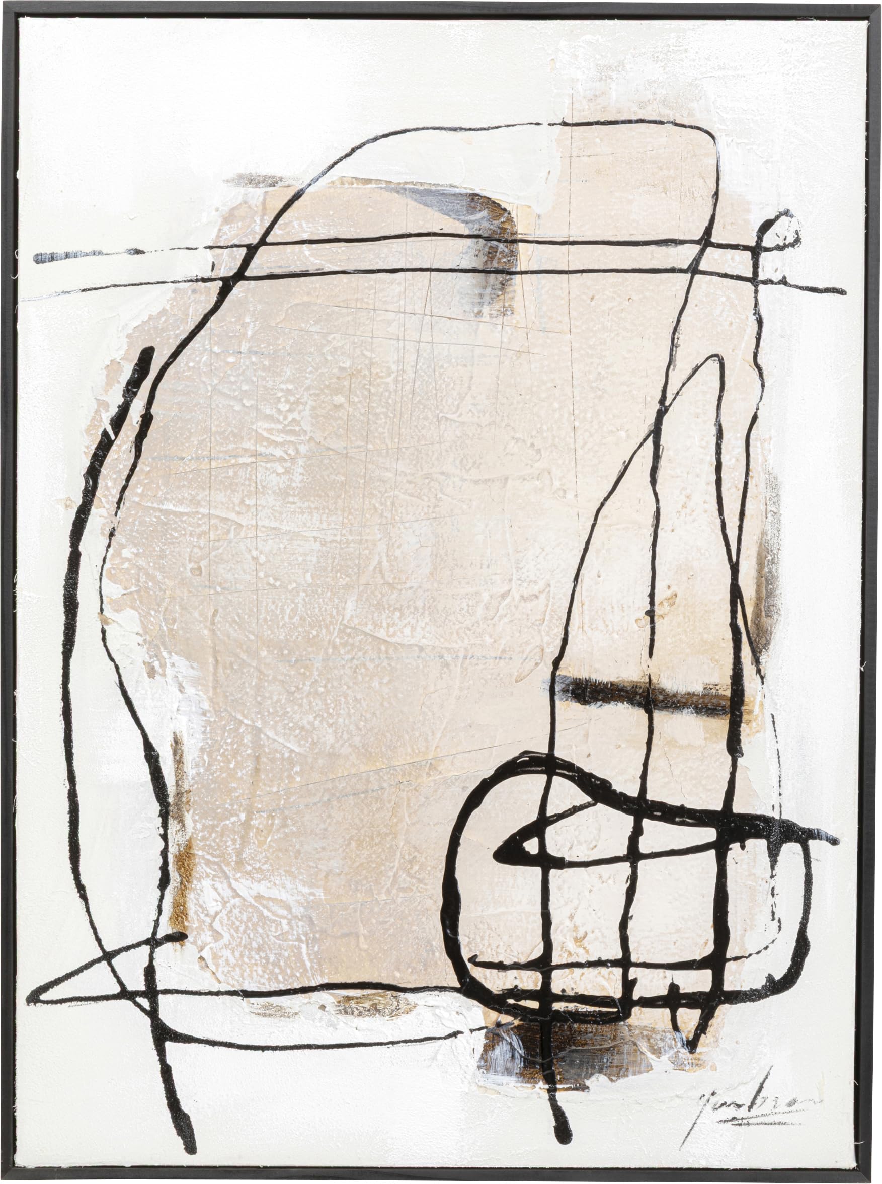 kare-design-leinwandbild-dust-grau-100x100-cm-massivholz-rahmen image 7