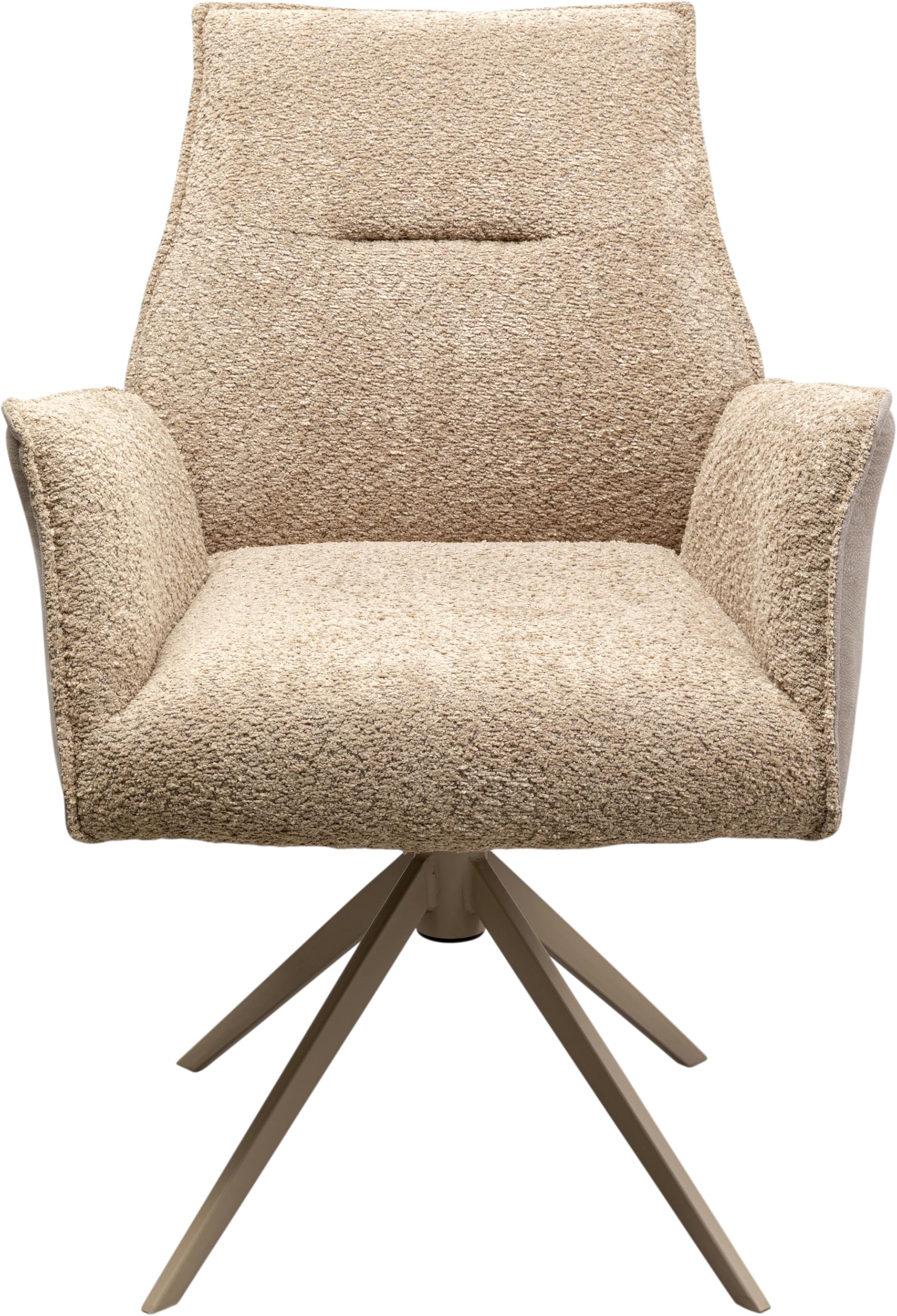 kare-design-drehstuhl-liverpool-beige-90x64x61-cm-drehbarer-polsterstuhl-esszimm image 1