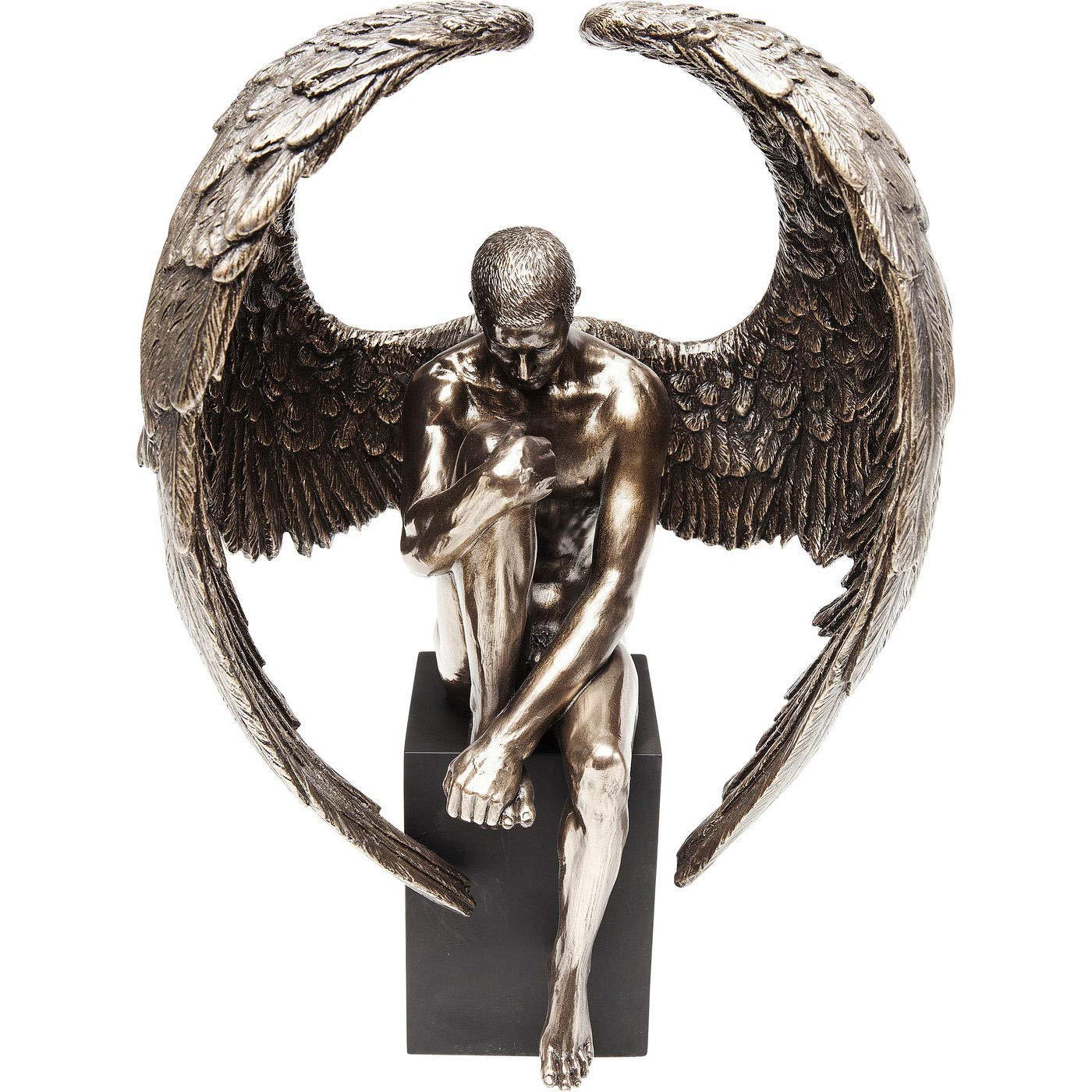 kare-design-nude-sad-angel-deko-objekt-bronze-auf-holz-sockel-26-x-18-x-11-cm image 1