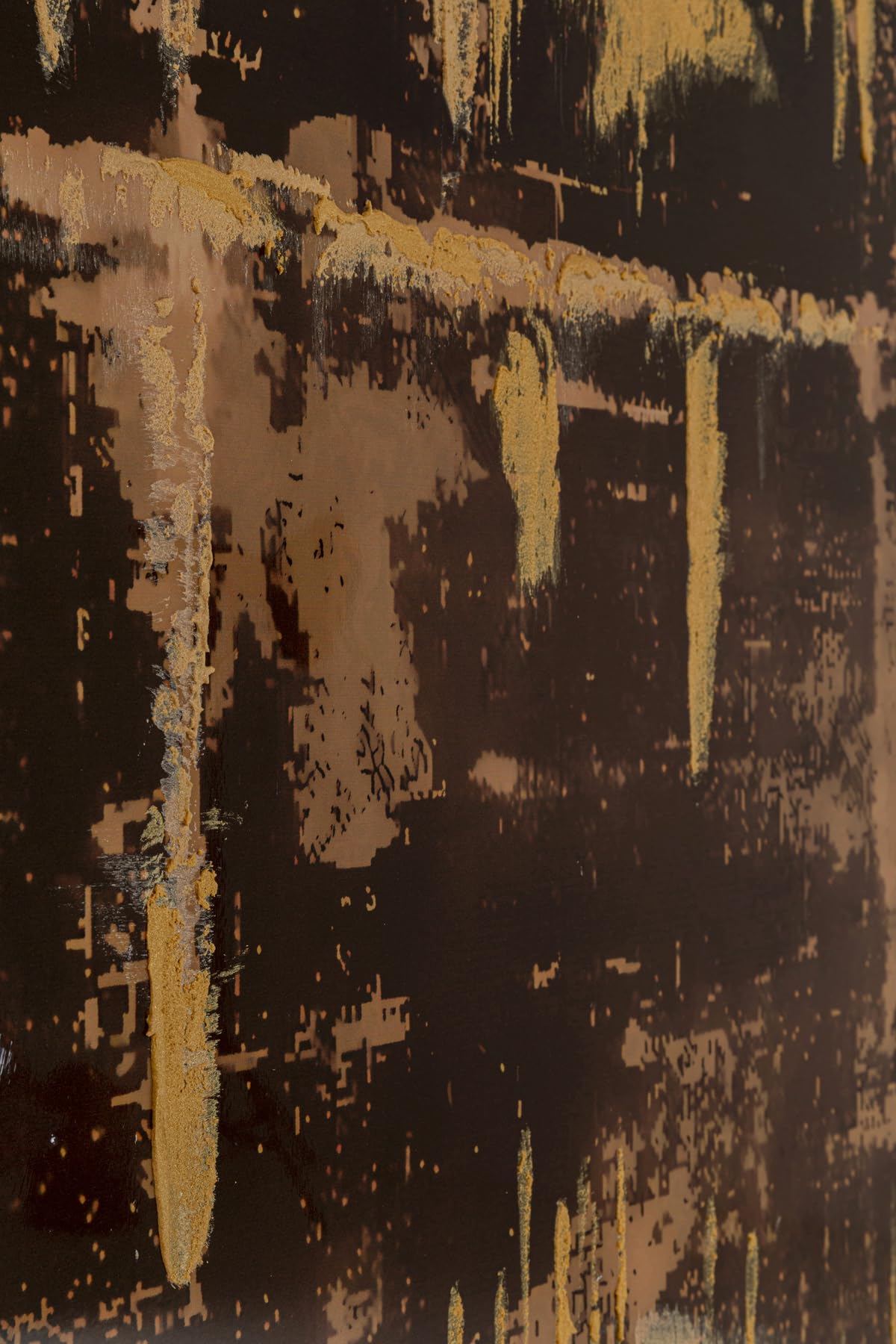 kare-design-golden-hour-leinwandbild-75x55-cm-gold-schwarz-stadt-motiv image 3