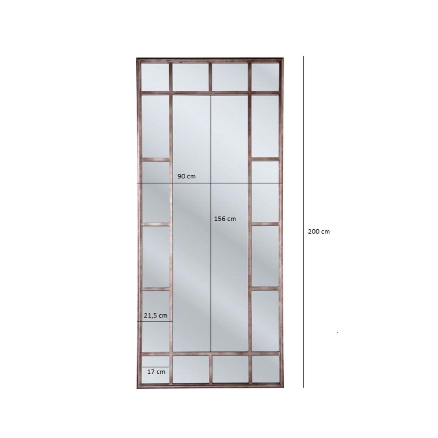 kare-design-spiegel-window-iron-200x90x3-cm-industrial-wandspiegel-stahl image 4