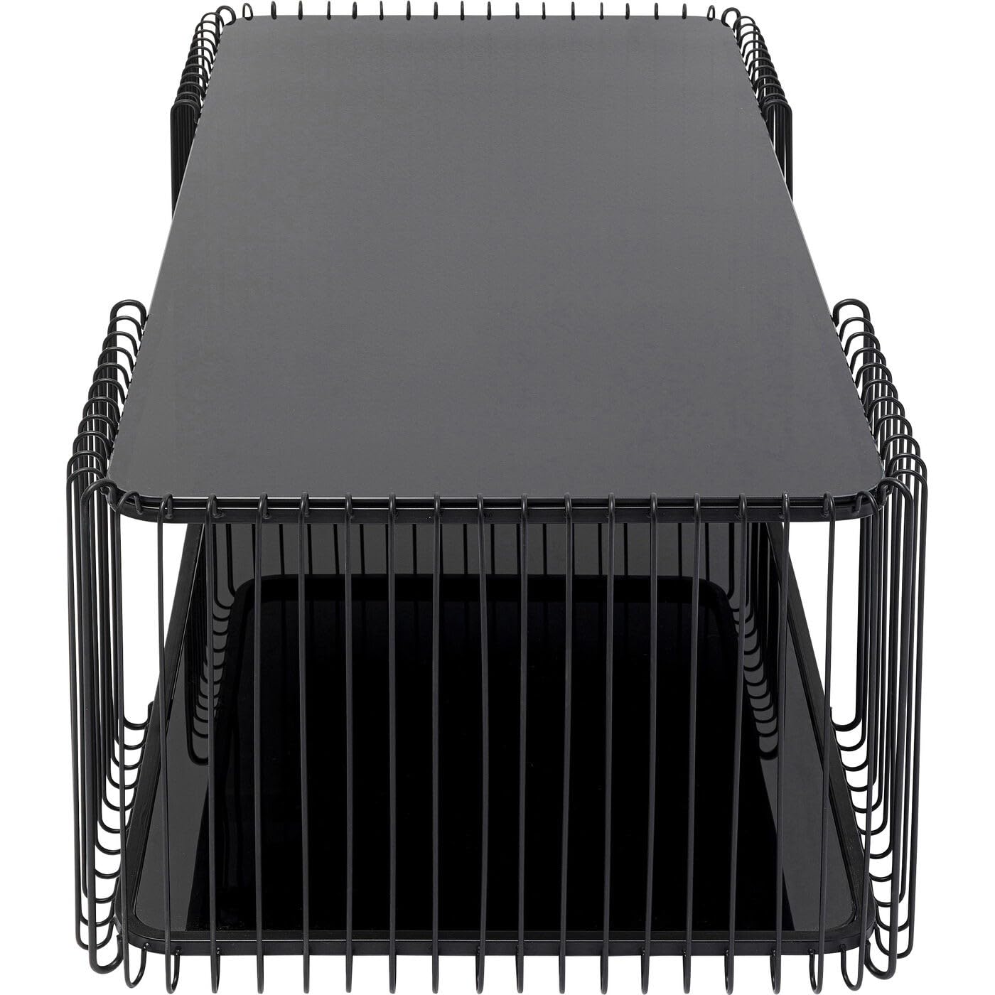 kare-design-couchtisch-wire-double-schwarz-glas-wohnzimmertisch-42x120x60-cm image 5