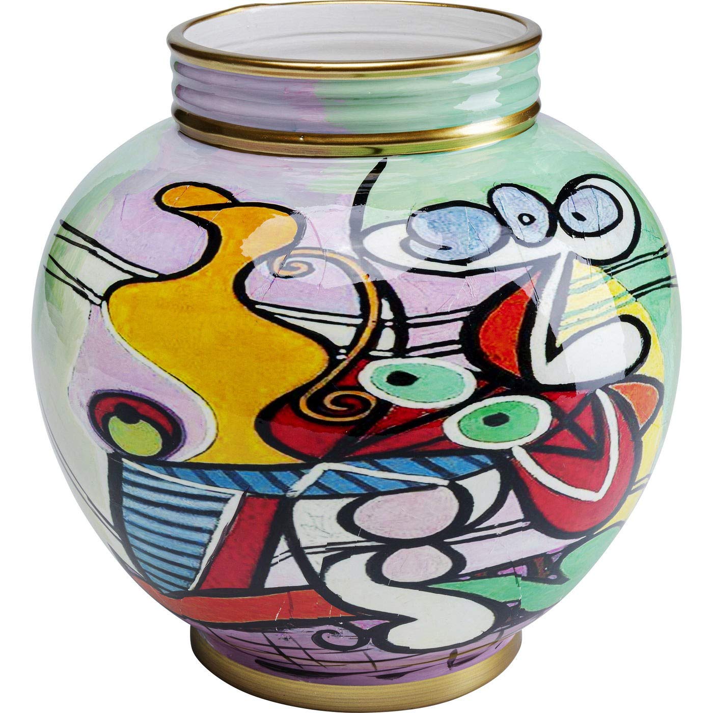 kare-design-vase-graffiti-art-bunt-25-cm-porzellan-blumenvase image 1
